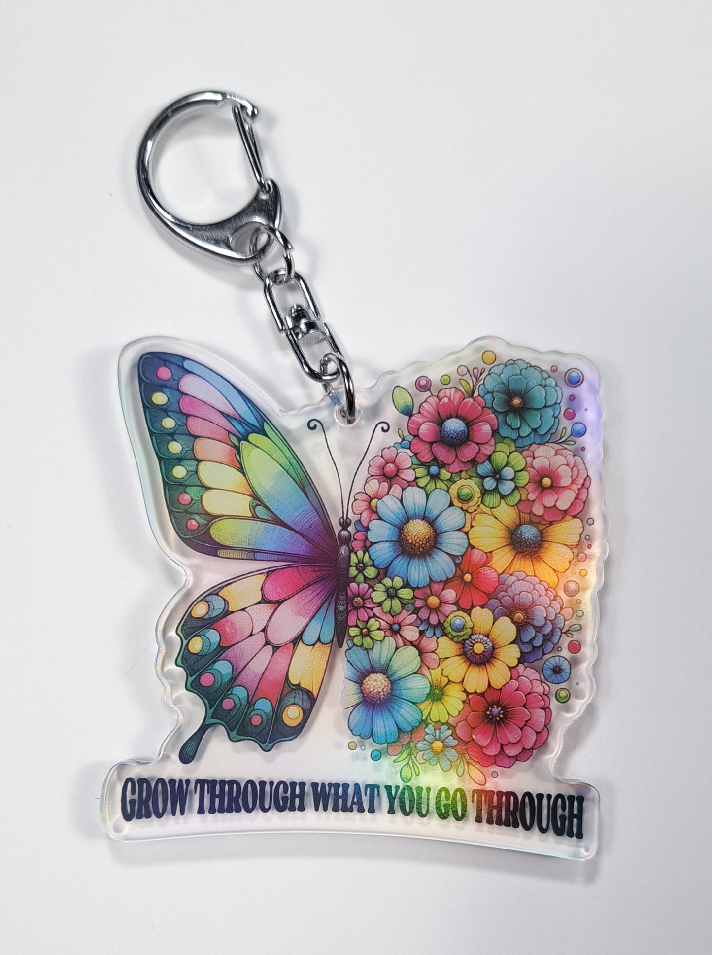 Floral Butterfly Keychain