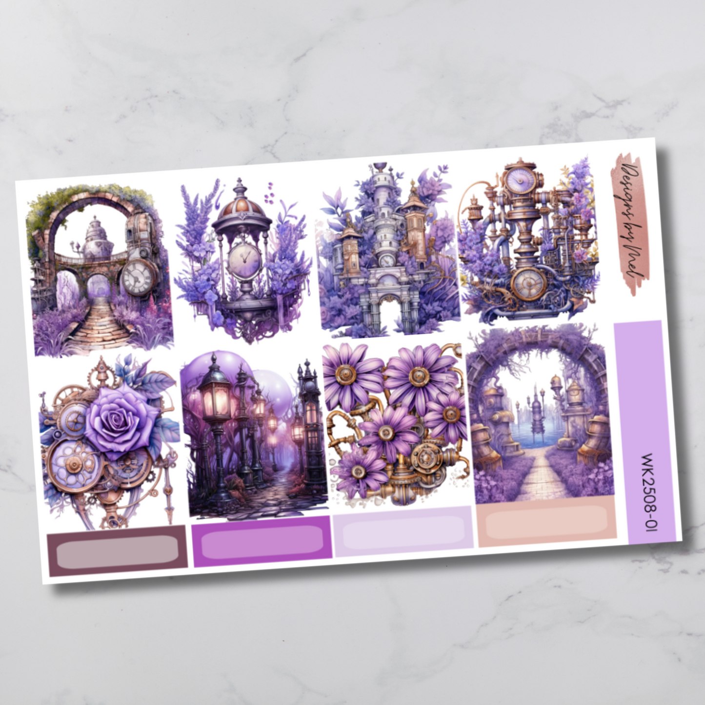 Weekly Kit 2508 - Lavender Steampunk - Vertical Layout