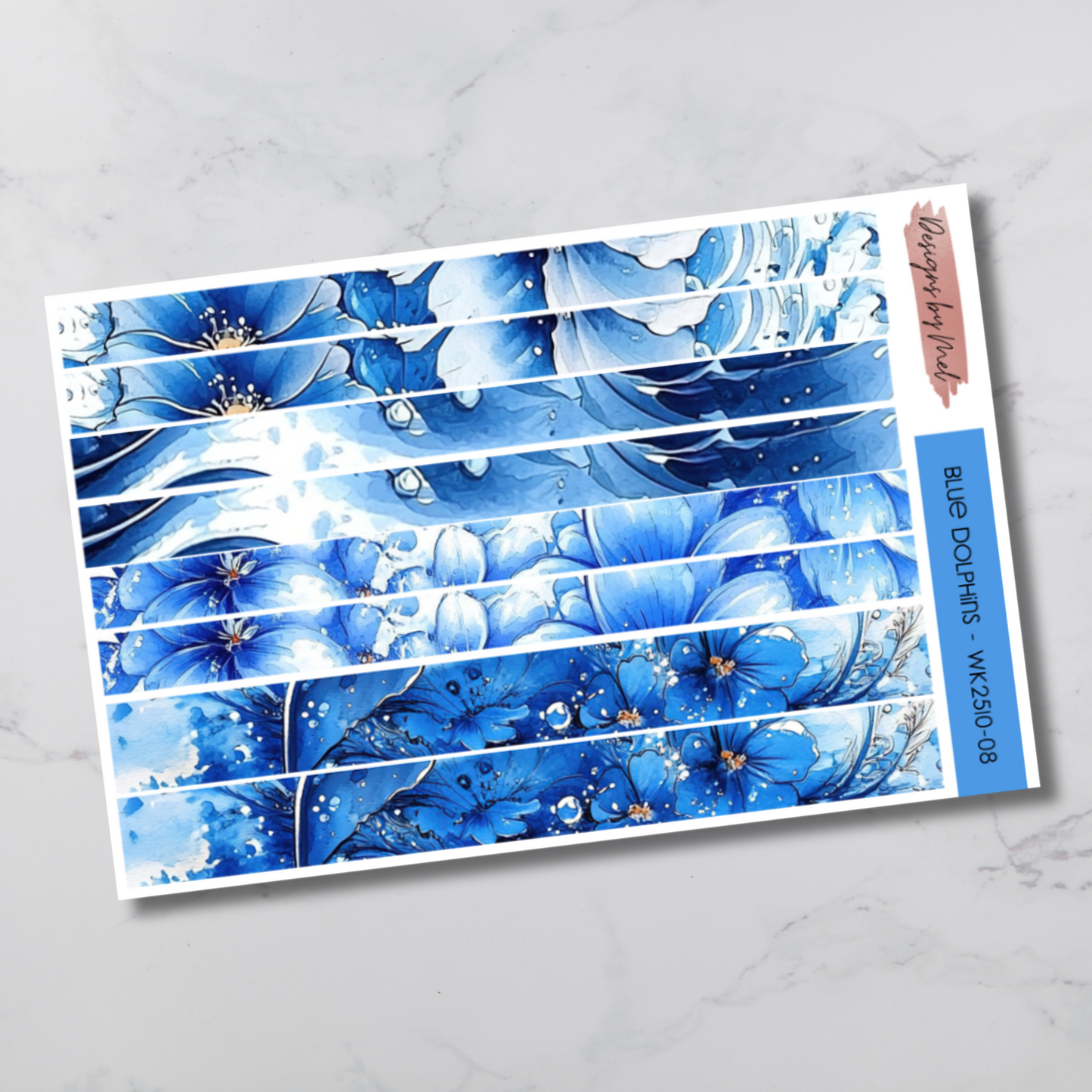 Weekly Kit 2510 - Blue Dolphins - Vertical Layout