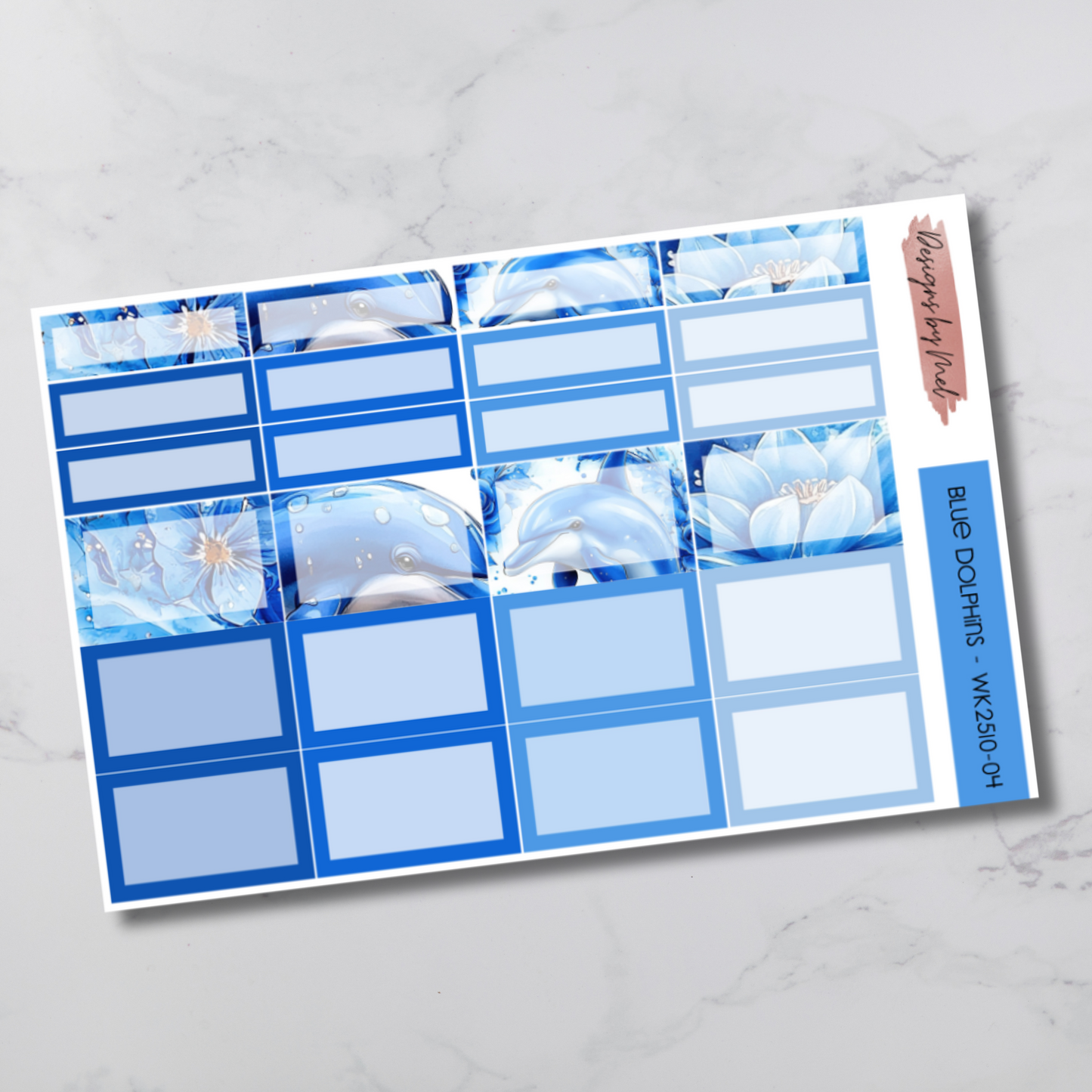 Weekly Kit 2510 - Blue Dolphins - Vertical Layout