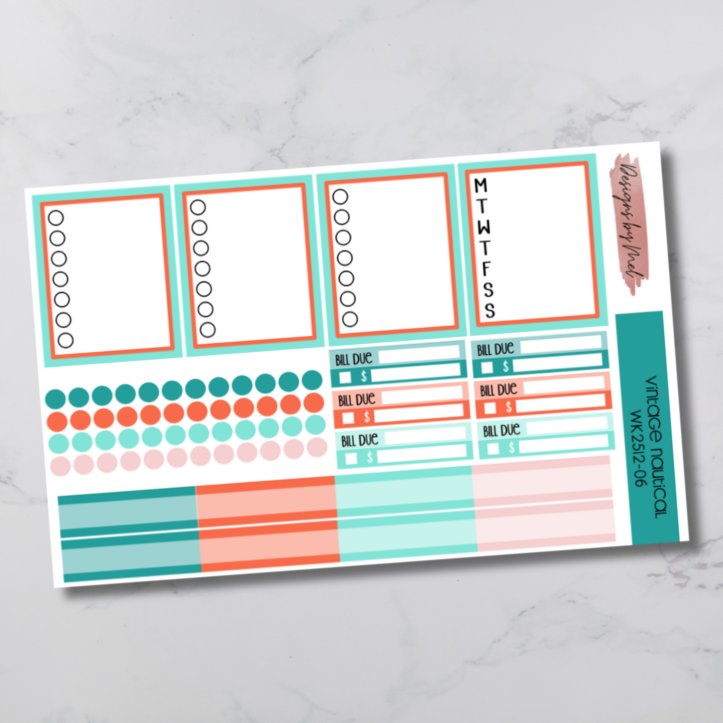 Weekly Kit 2512 - Vintage Nautical - Vertical Layout