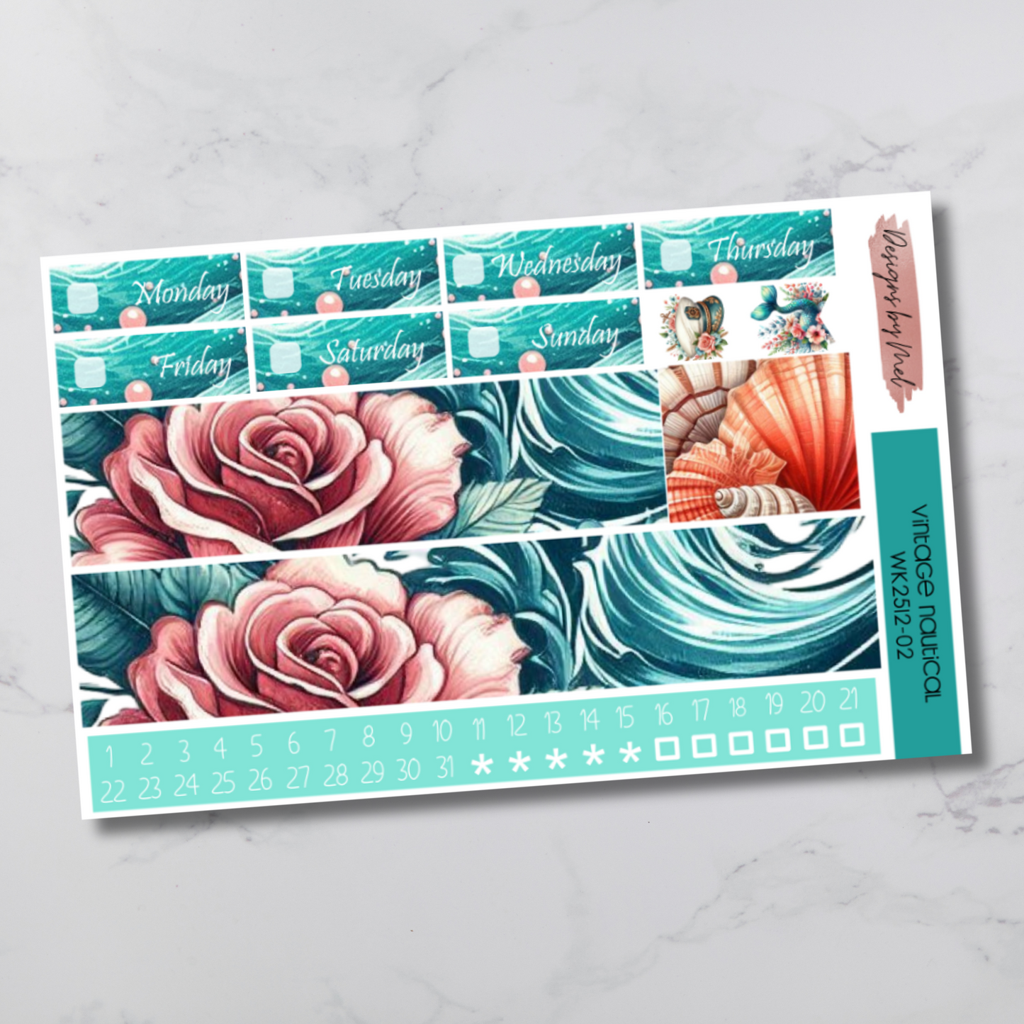 Weekly Kit 2512 - Vintage Nautical - Vertical Layout