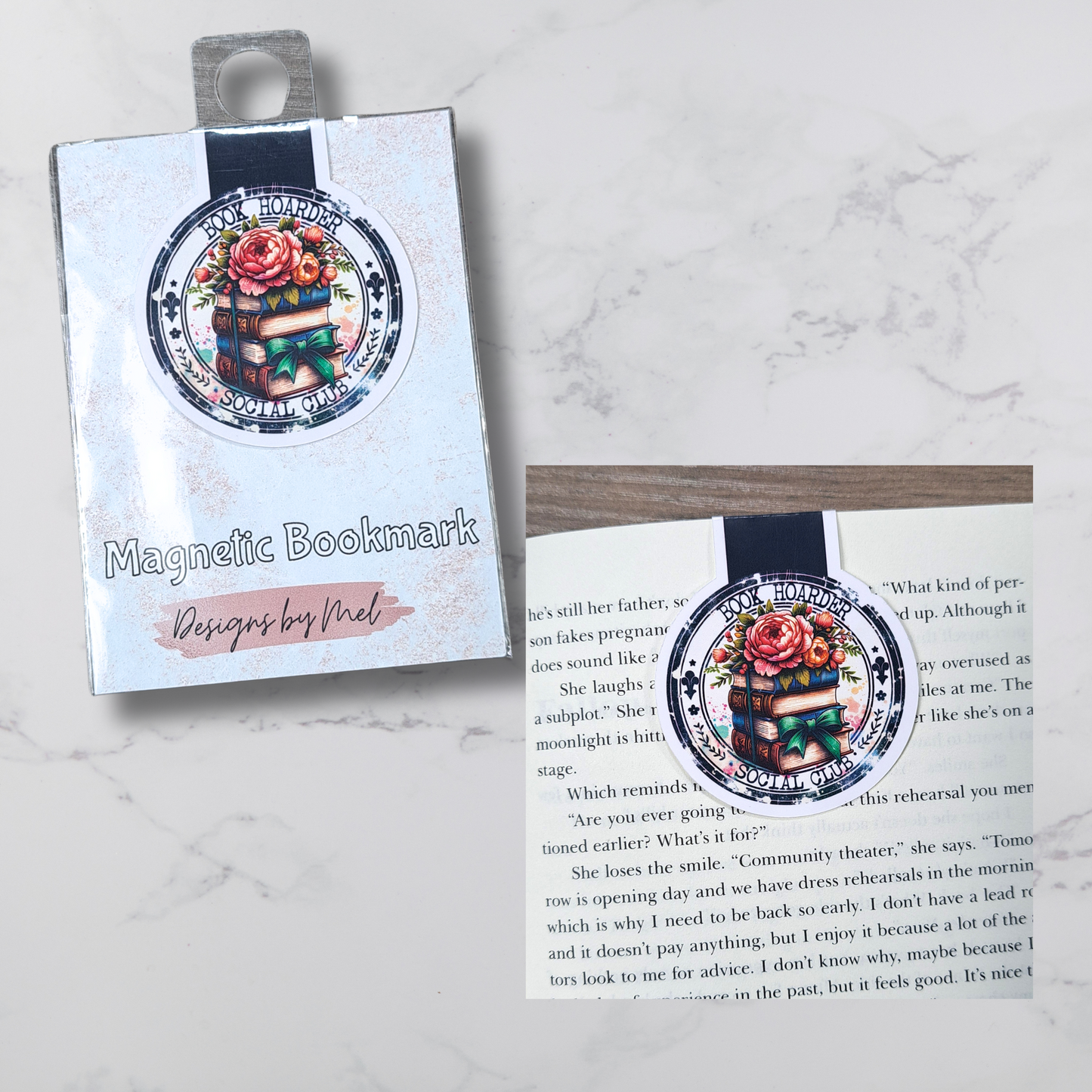 Book Hoarder Social Club - Magnetic Bookmark