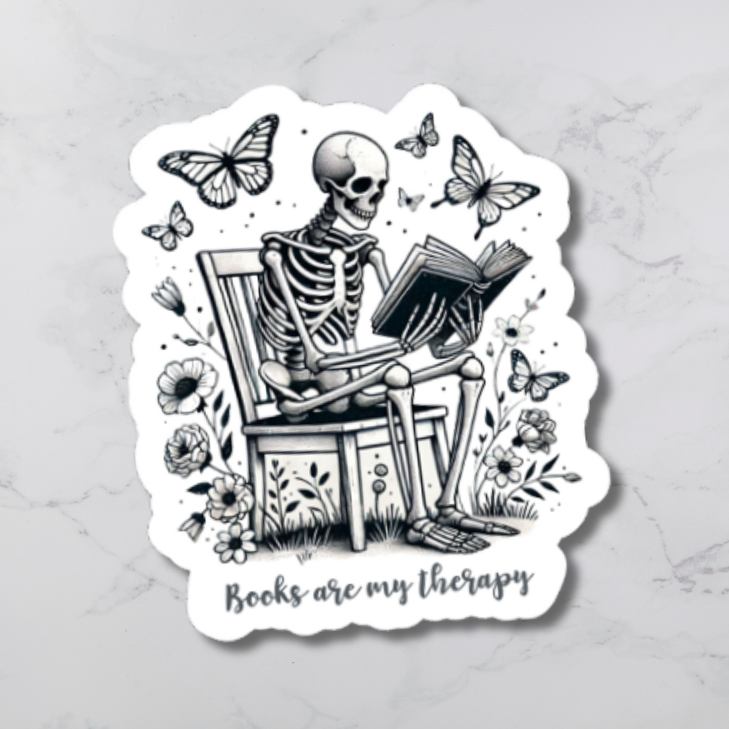 Books are my therapy Diecut