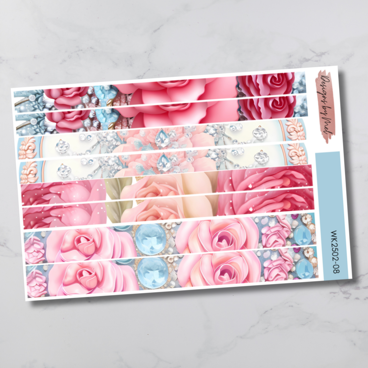 Weekly Kit 2502 - Demure Debutante - Vertical Layout