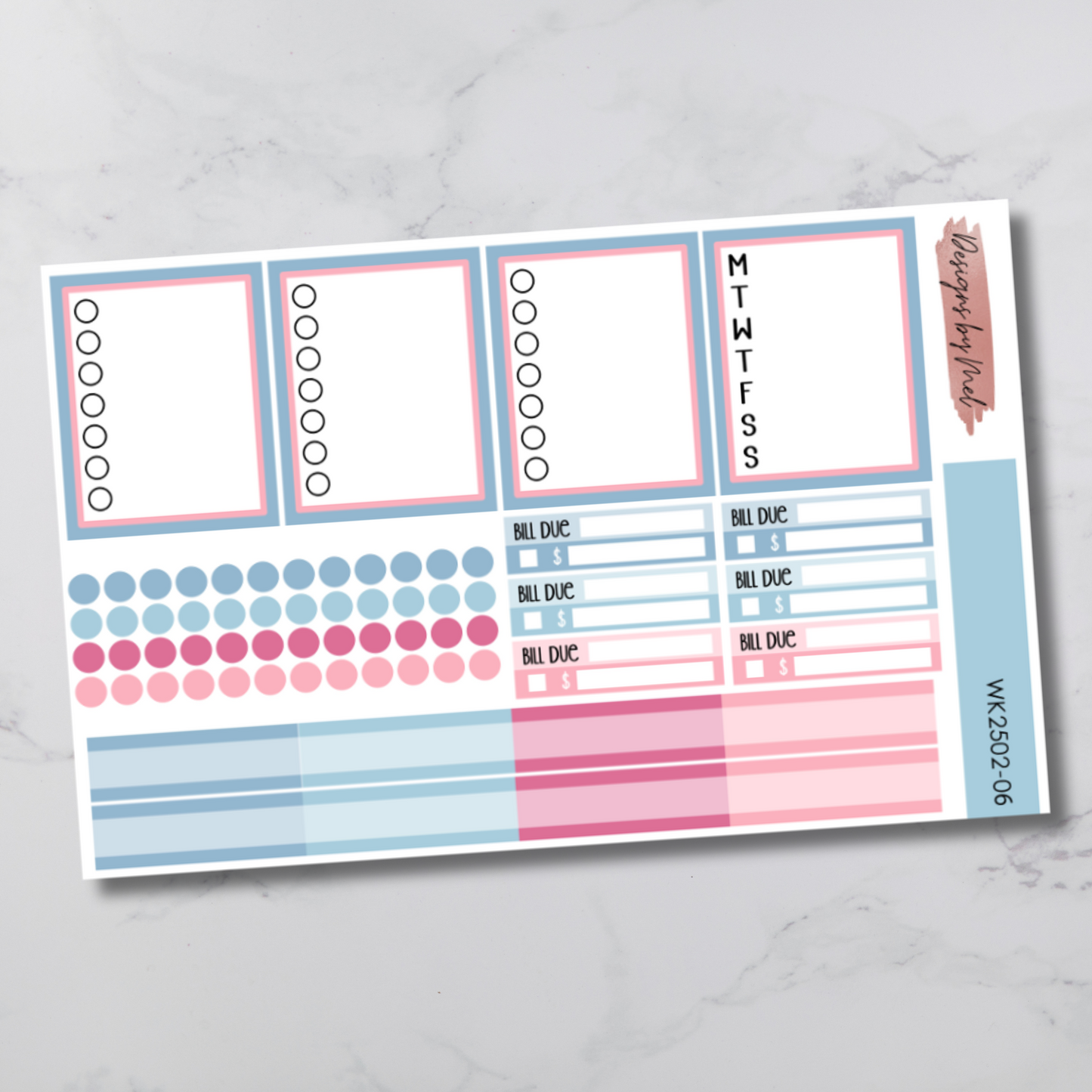 Weekly Kit 2502 - Demure Debutante - Vertical Layout