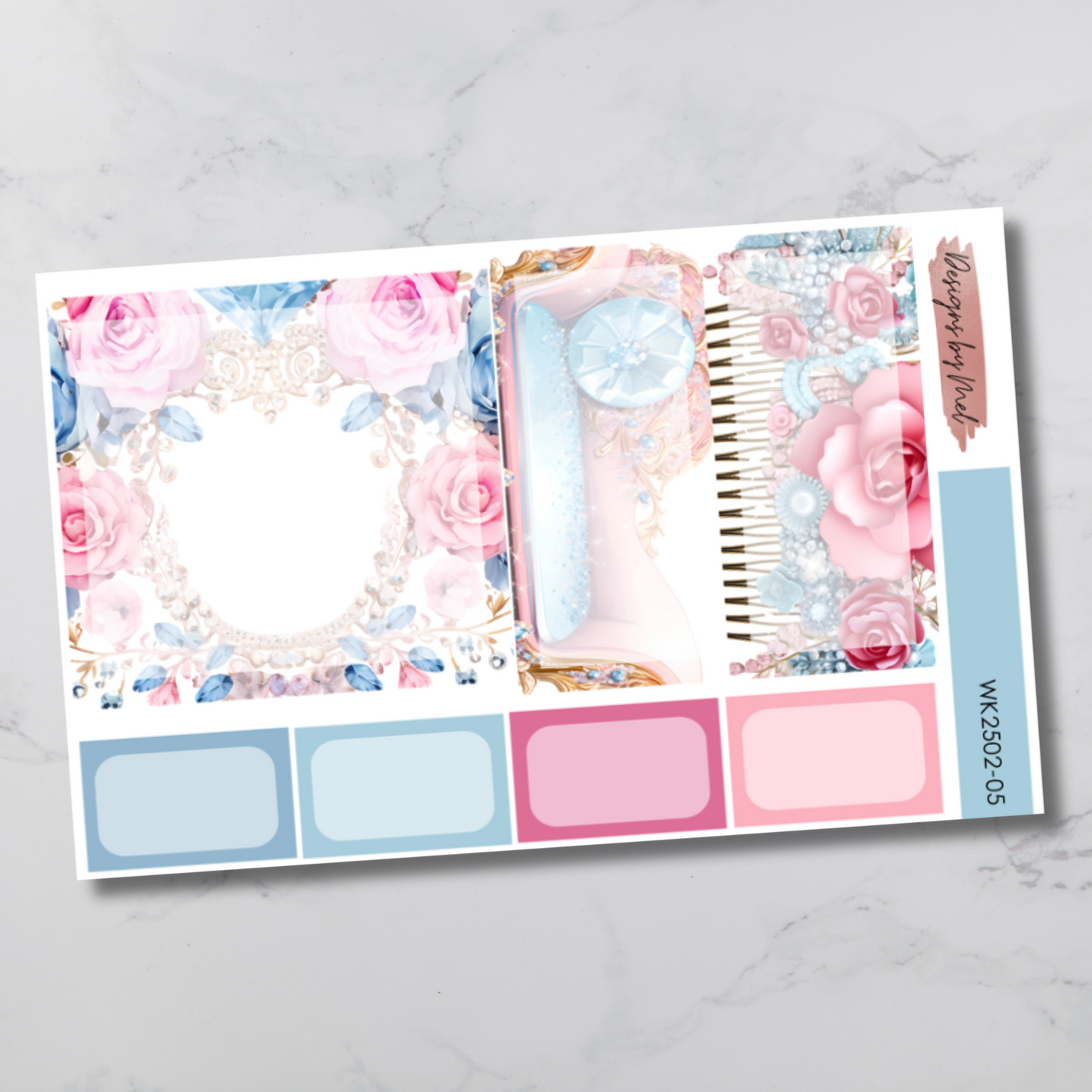 Weekly Kit 2502 - Demure Debutante - Vertical Layout