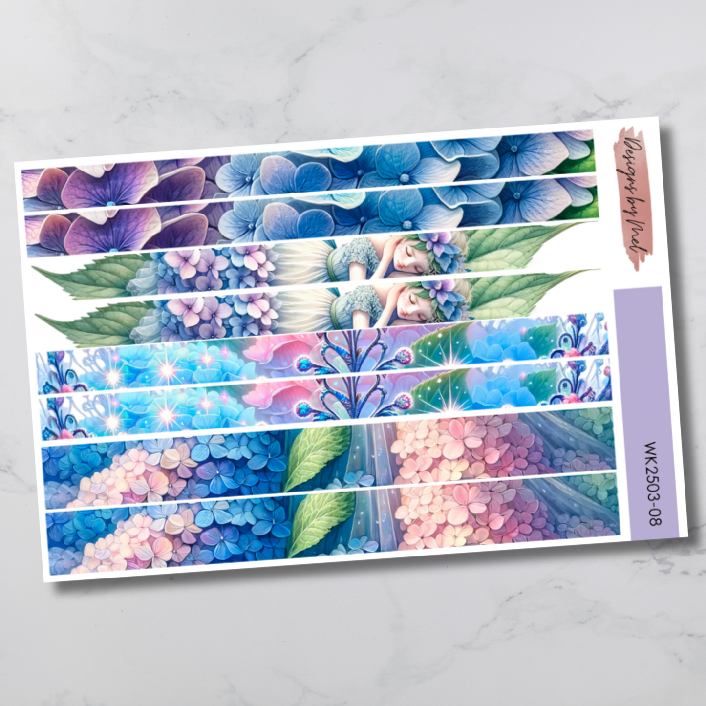 Weekly Kit 2503 - Hydrangea Pixie - Vertical Layout