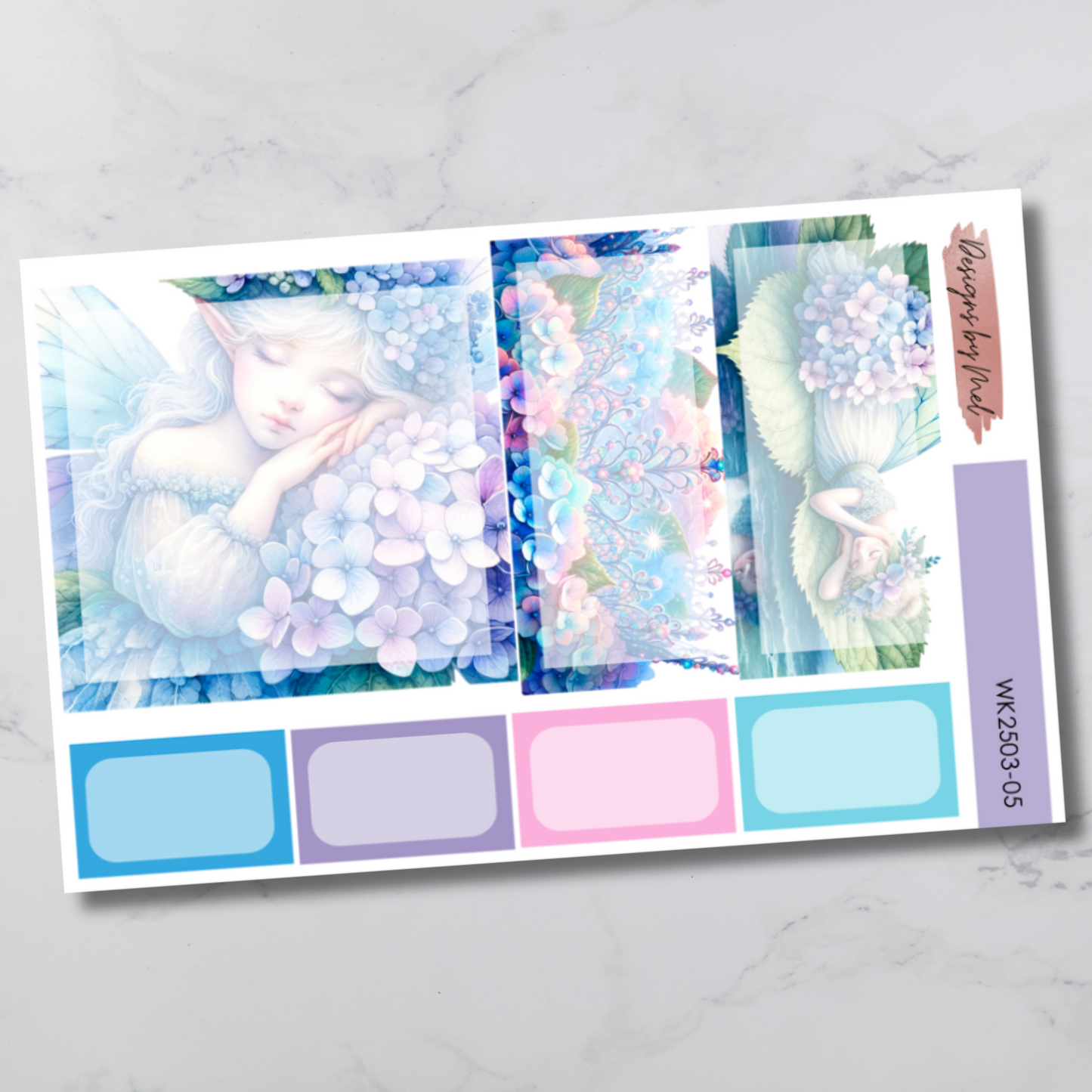 Weekly Kit 2503 - Hydrangea Pixie - Vertical Layout
