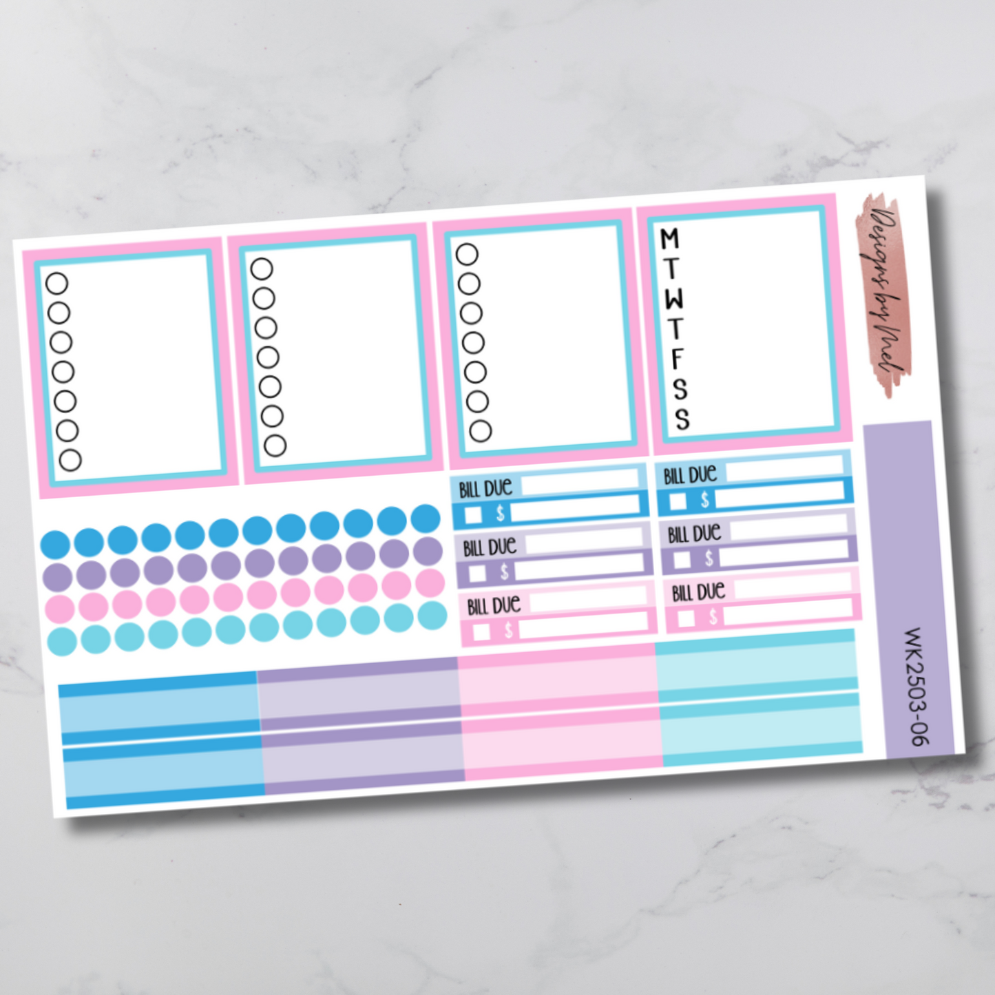 Weekly Kit 2503 - Hydrangea Pixie - Vertical Layout