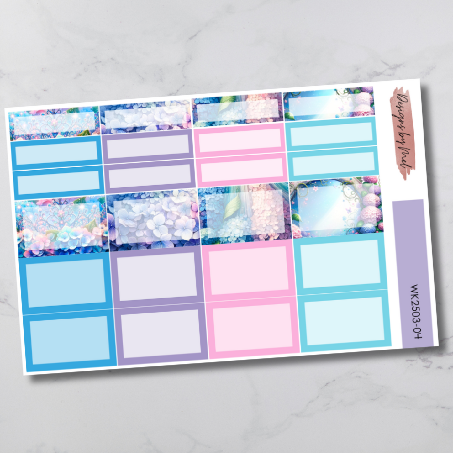 Weekly Kit 2503 - Hydrangea Pixie - Vertical Layout