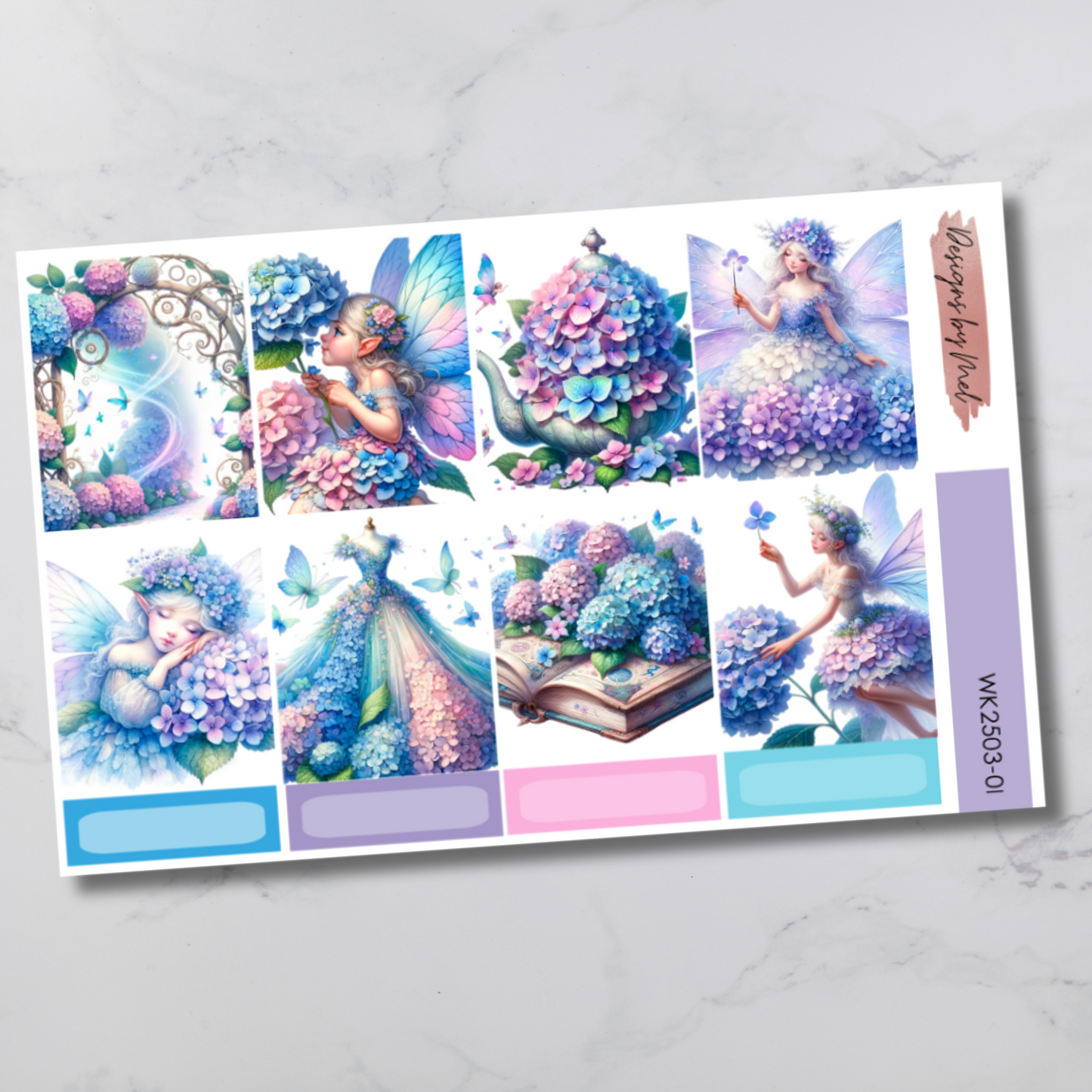 Weekly Kit 2503 - Hydrangea Pixie - Vertical Layout
