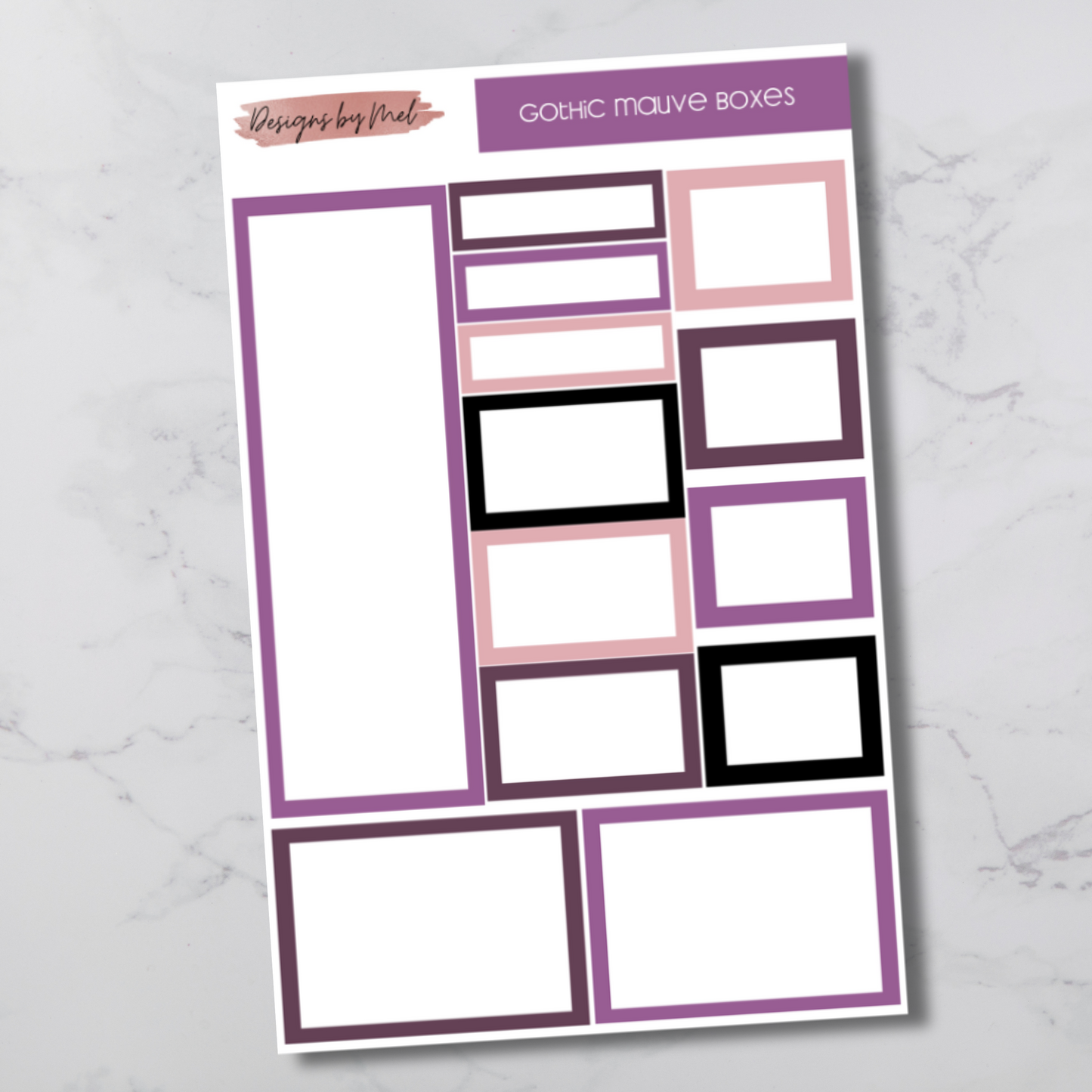 Gothic Mauve Boxes - Functional Boxes