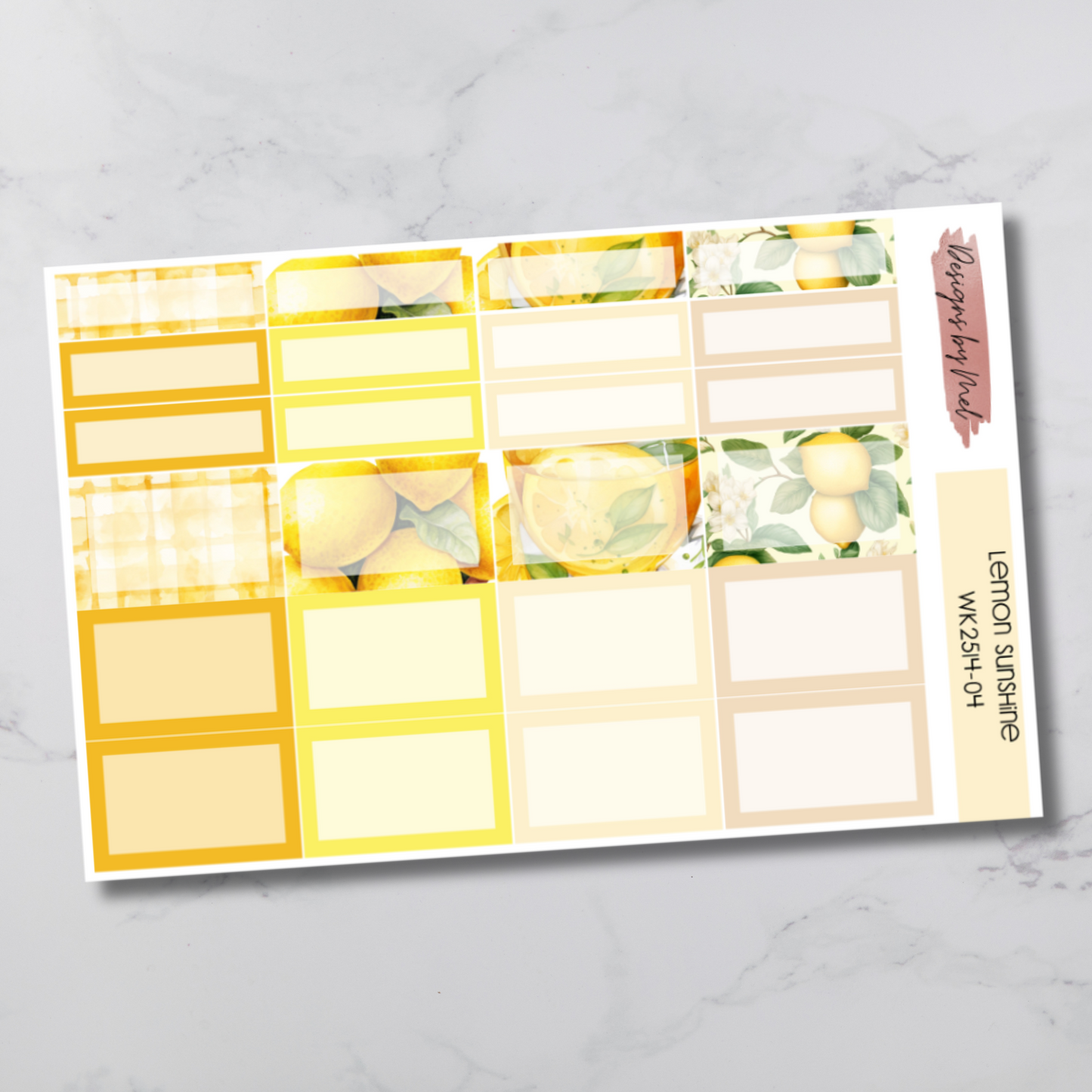 Weekly Kit 2514 - Lemon Sunshine - Vertical Layout