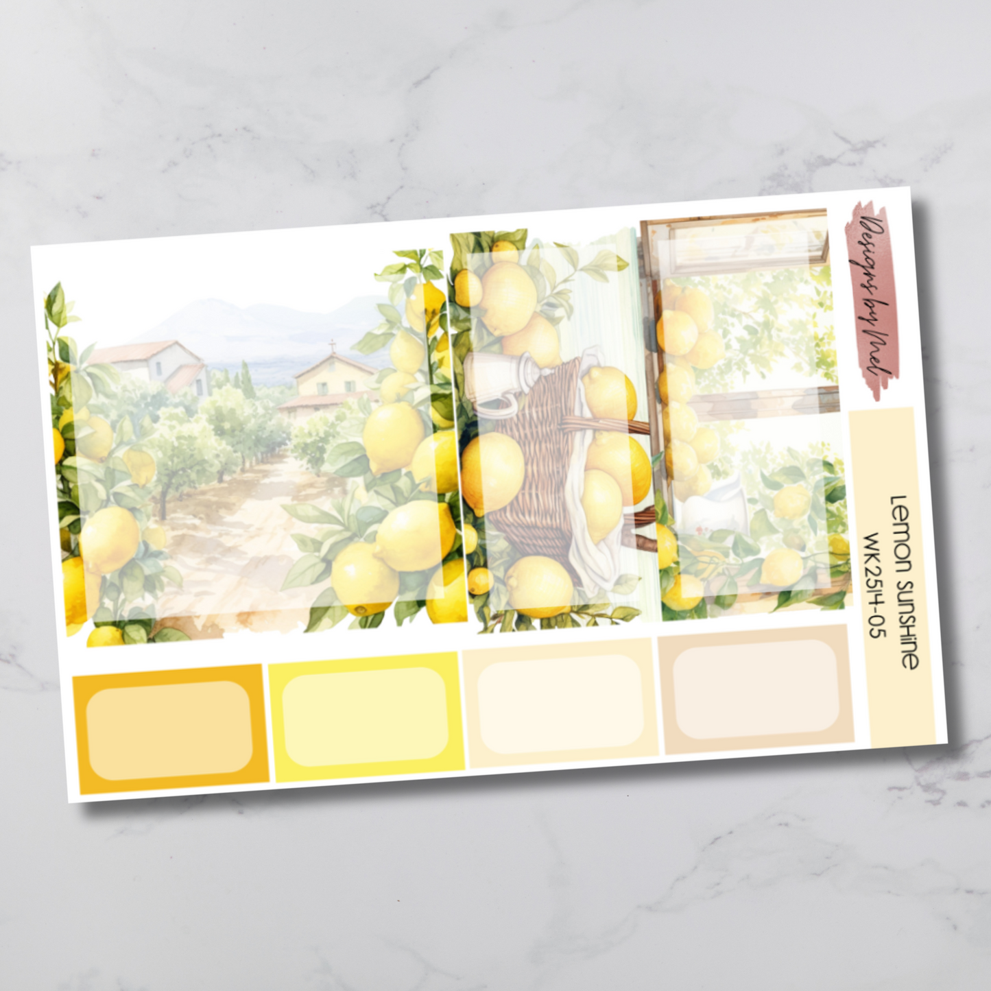 Weekly Kit 2514 - Lemon Sunshine - Vertical Layout