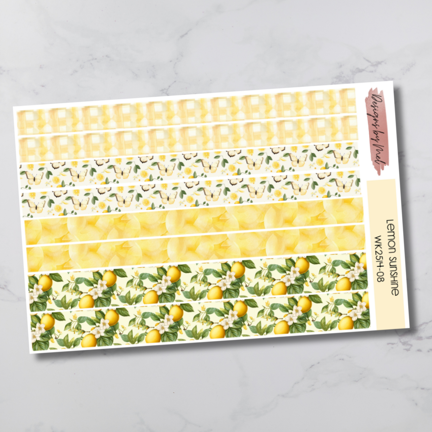 Weekly Kit 2514 - Lemon Sunshine - Vertical Layout