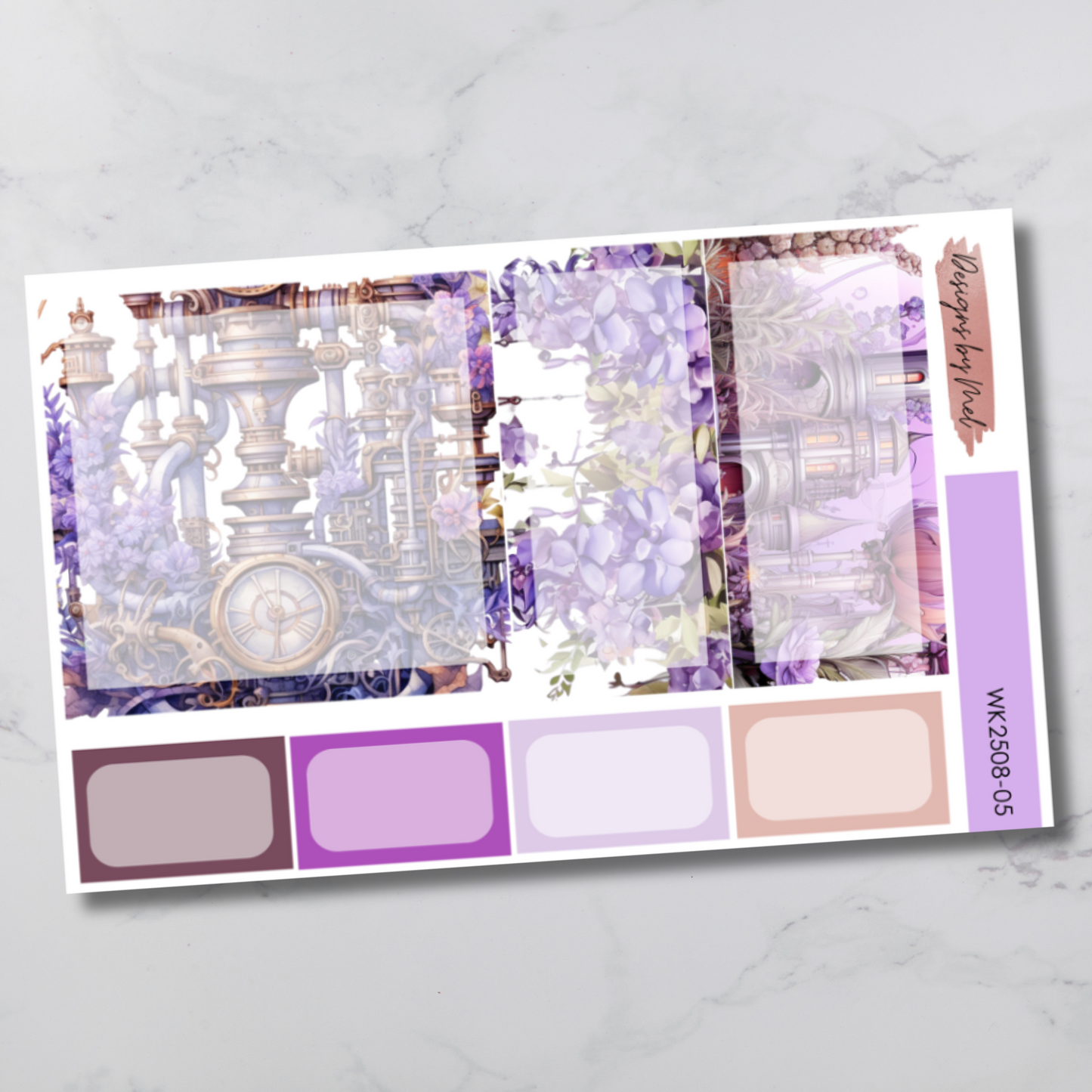 Weekly Kit 2508 - Lavender Steampunk - Vertical Layout