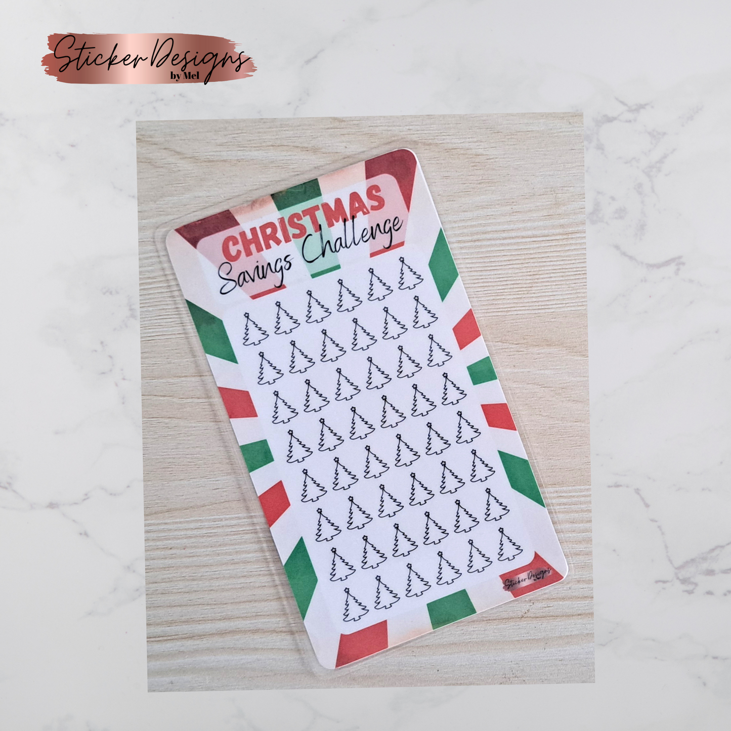 Christmas - Savings Challenge - Laminated