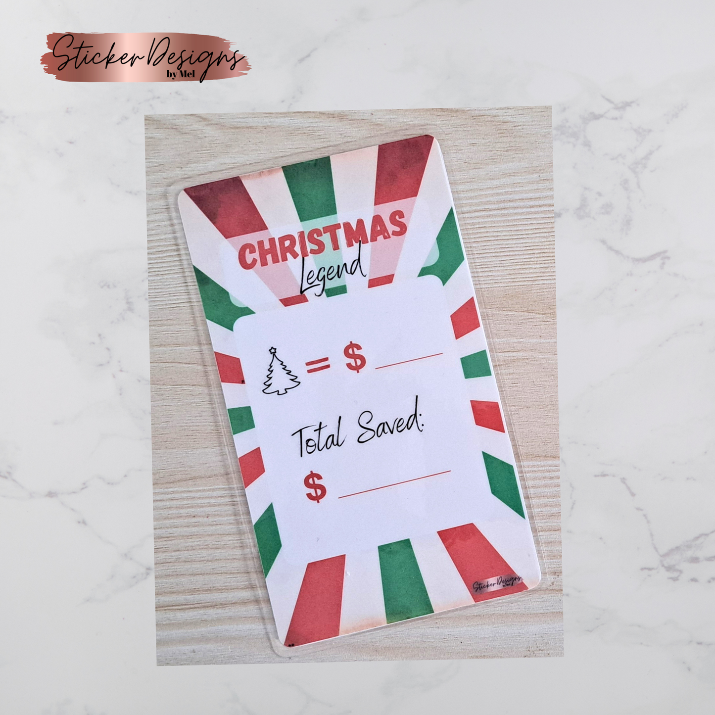 Christmas - Savings Challenge - Laminated