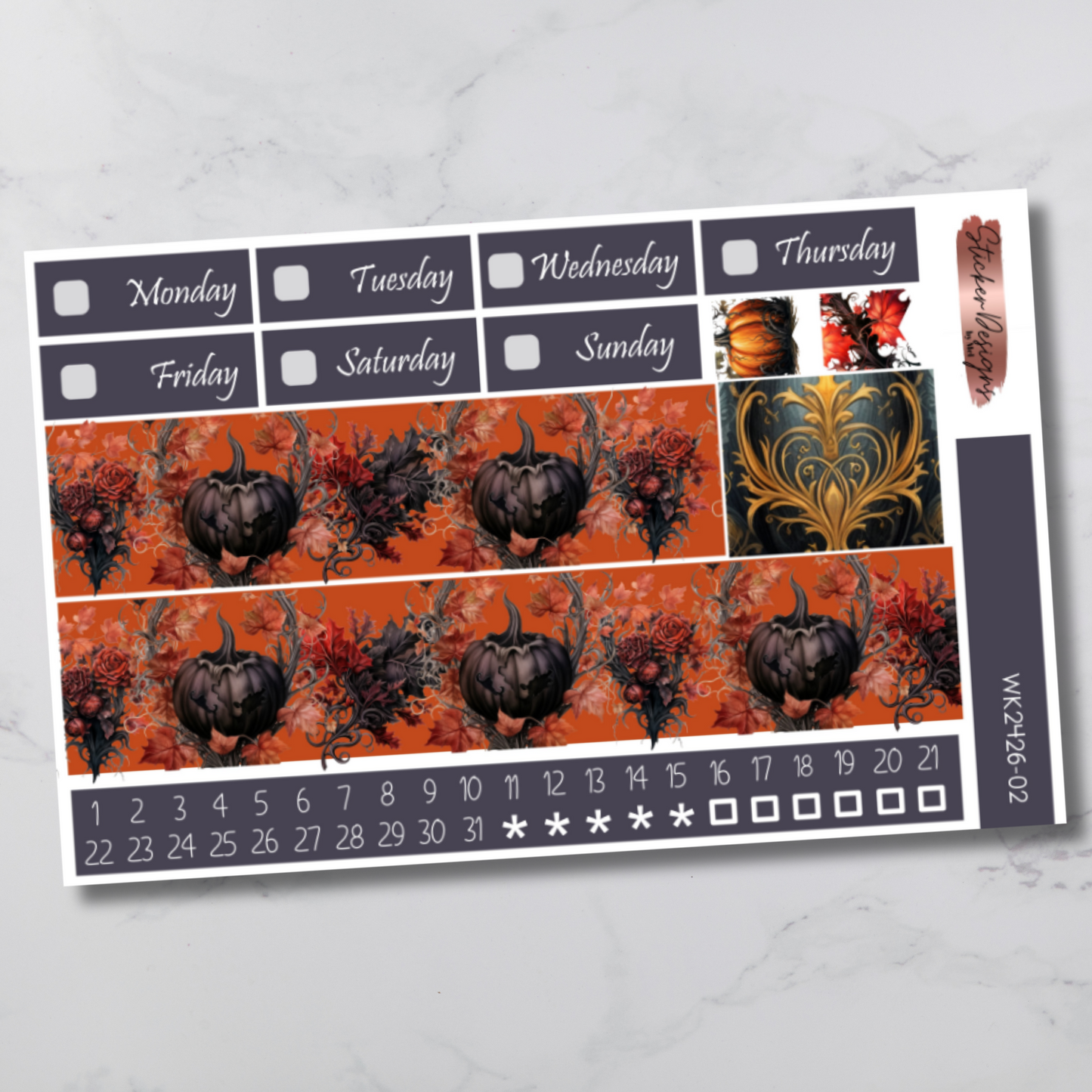 Weekly Kit 2426 - Gothic Fall - Vertical Layout