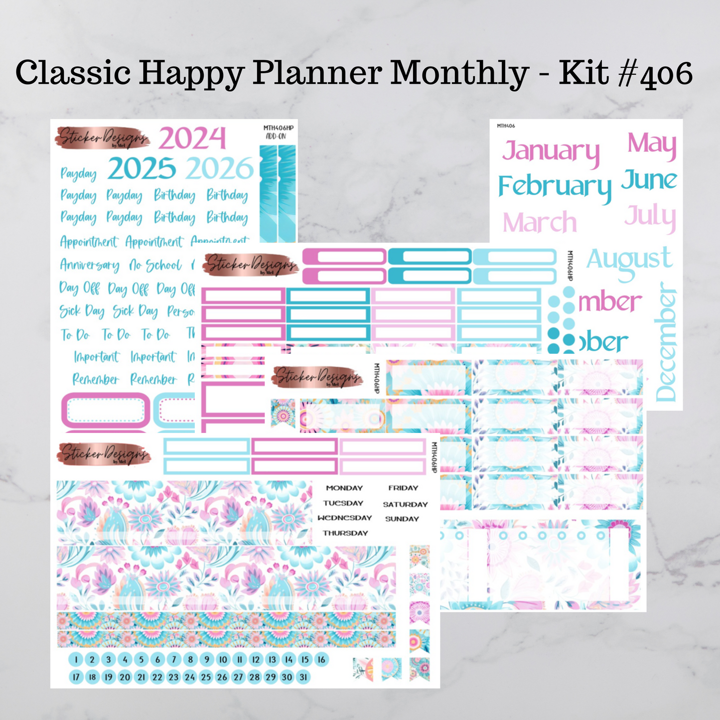 MTH 406 - Classic Happy Planner Monthly