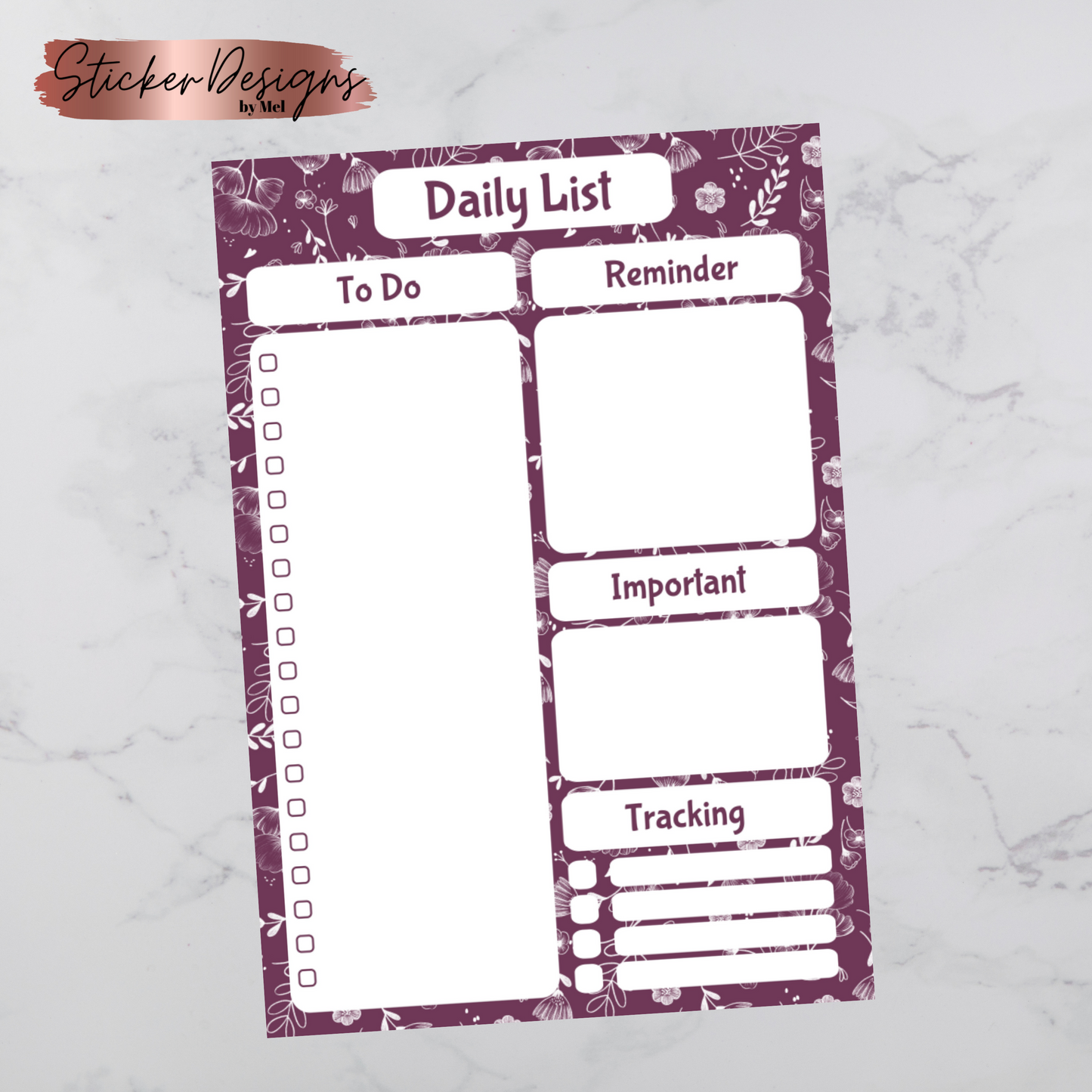 Burgundy Handmade Notepad
