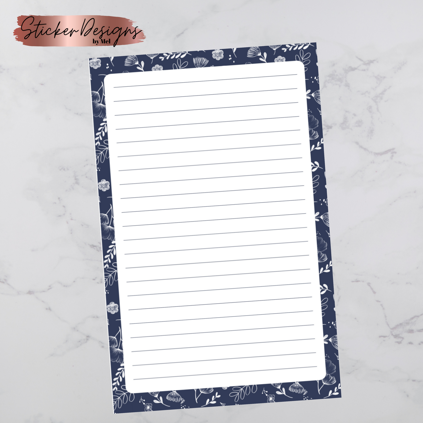 Navy Handmade Notepad