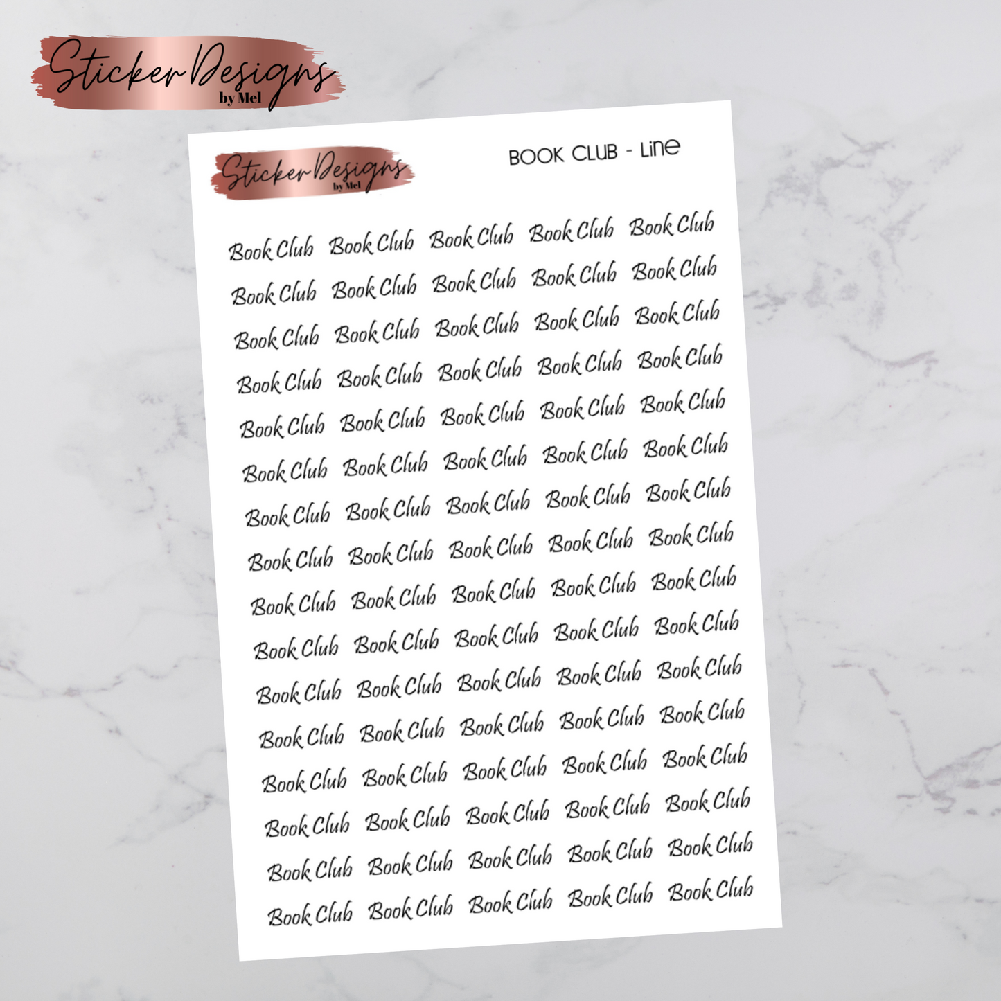 Book Club Script - One line