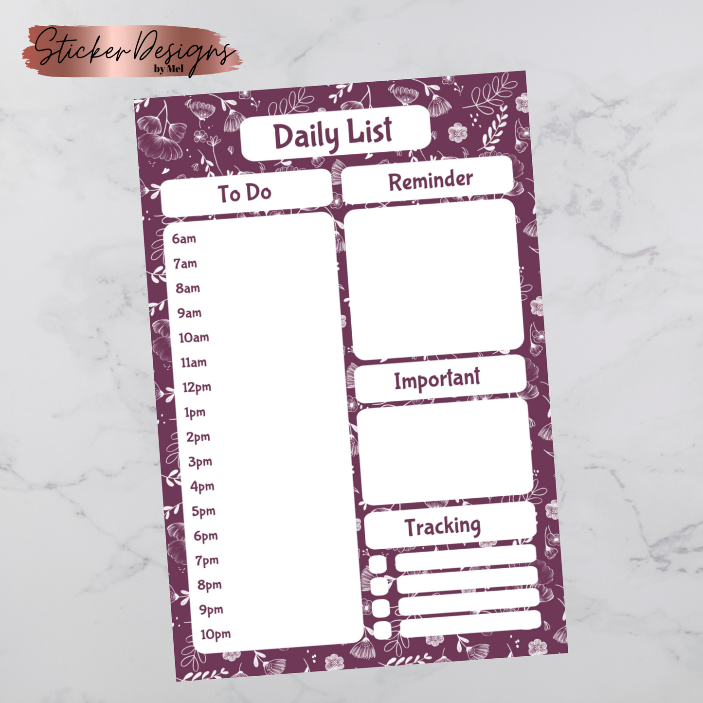 Burgundy Handmade Notepad