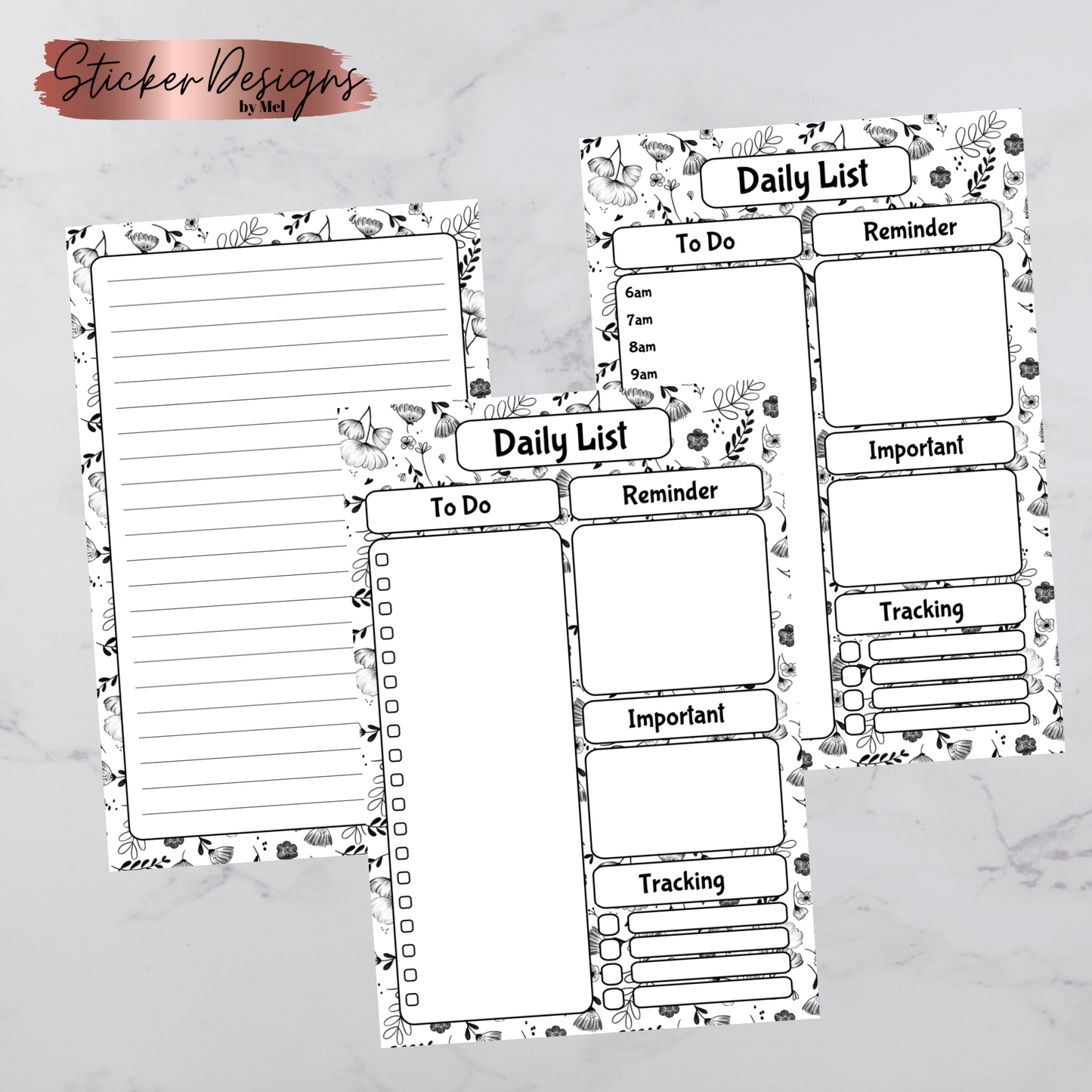 Black & White Handmade Notepads