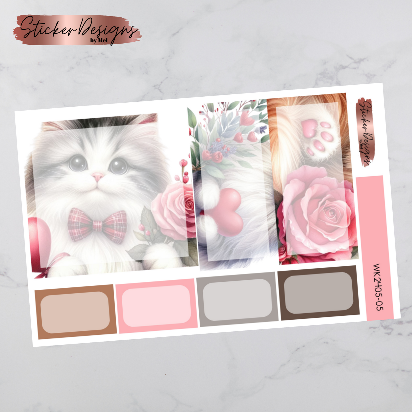 Weekly Kit 2405 - Loveable Cats - Vertical Layout