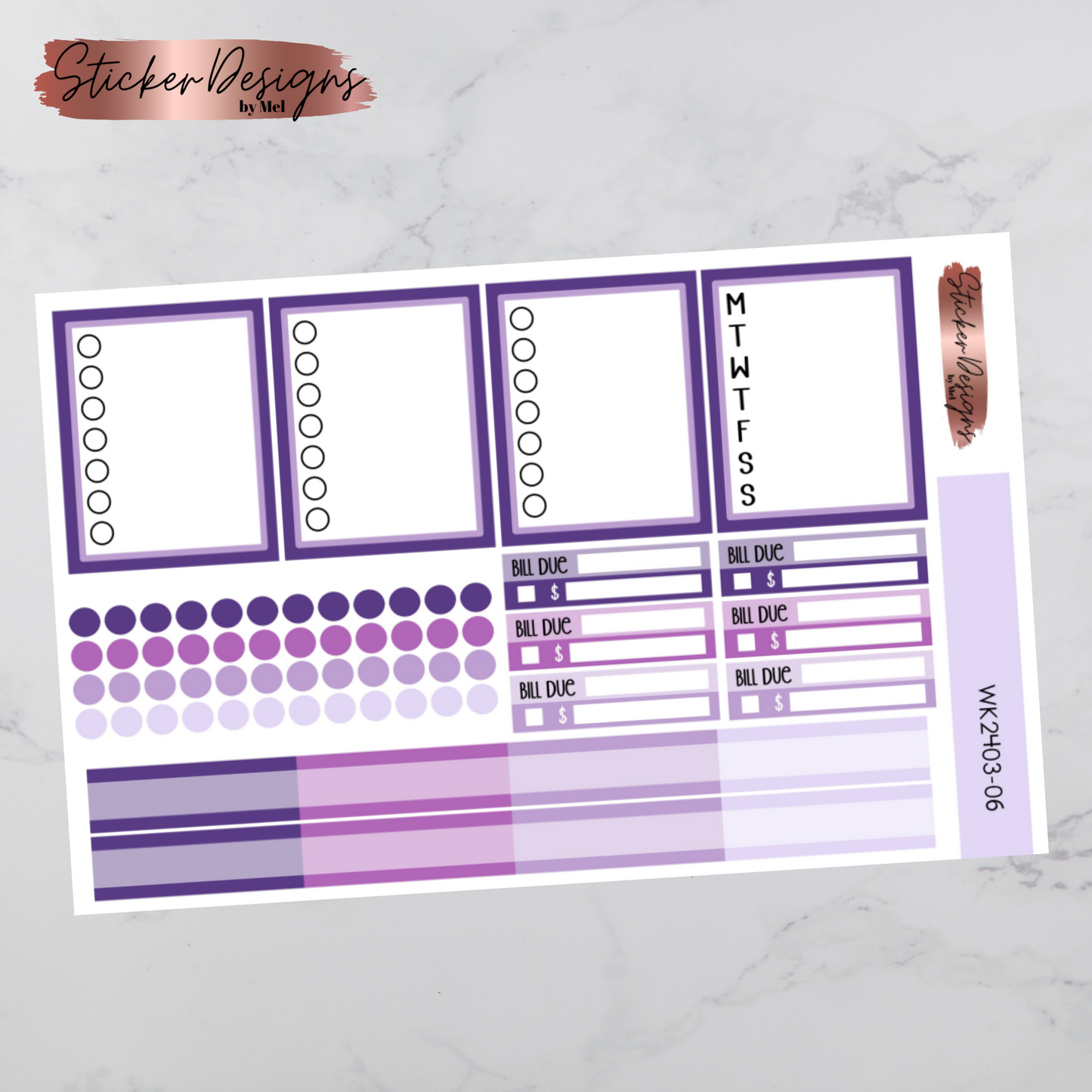 Weekly Kit 2403 - Purple Fairies - Vertical Layout