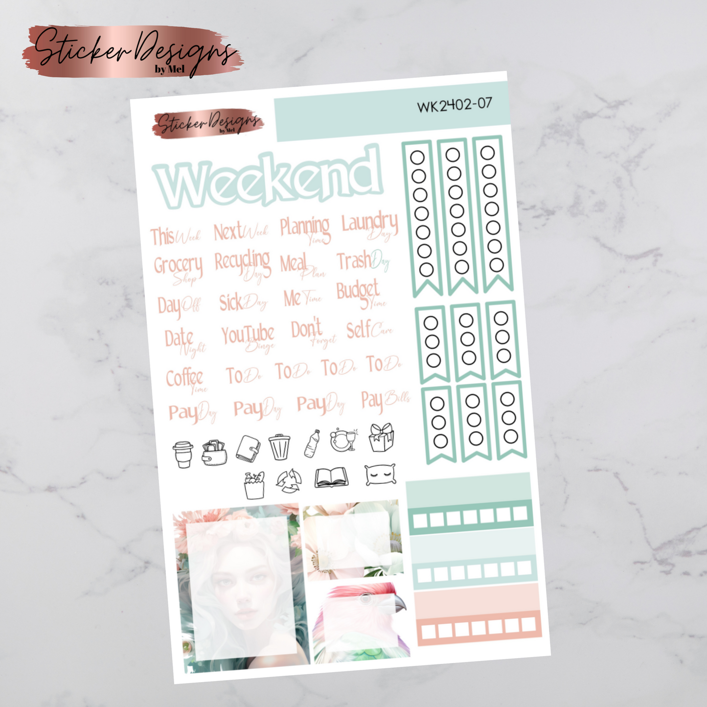 Weekly Kit 2402 - Minty Fantasy - Vertical Layout