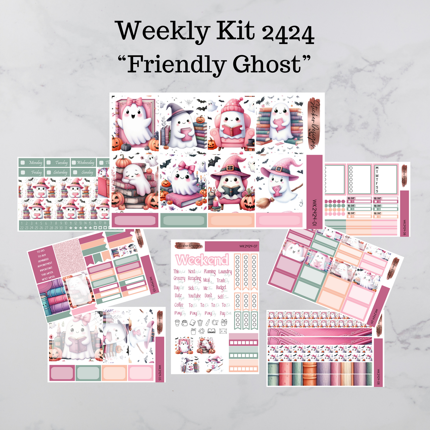 Weekly Kit 2424 - Friendly Ghost - Vertical Layout