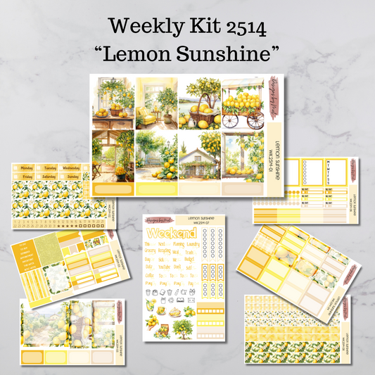 Weekly Kit 2514 - Lemon Sunshine - Vertical Layout