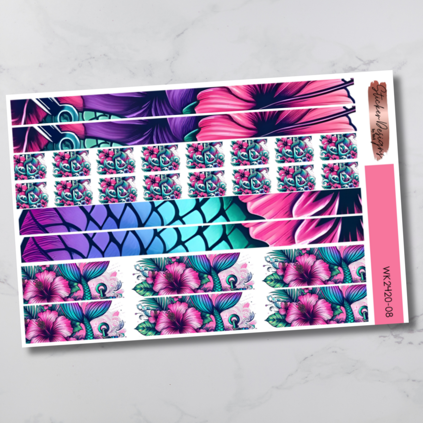 Weekly Kit 2420 - Mertails & Florals - Vertical Layout