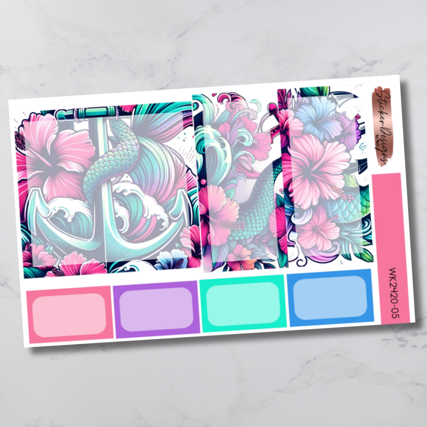 Weekly Kit 2420 - Mertails & Florals - Vertical Layout
