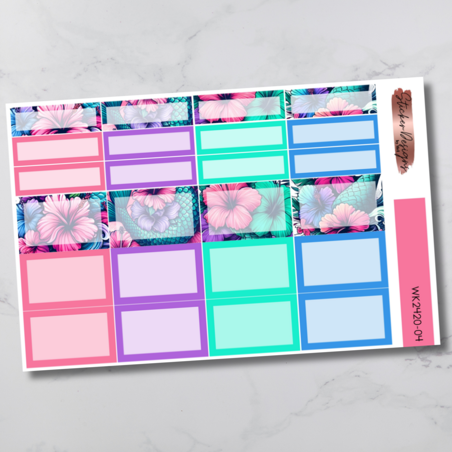 Weekly Kit 2420 - Mertails & Florals - Vertical Layout