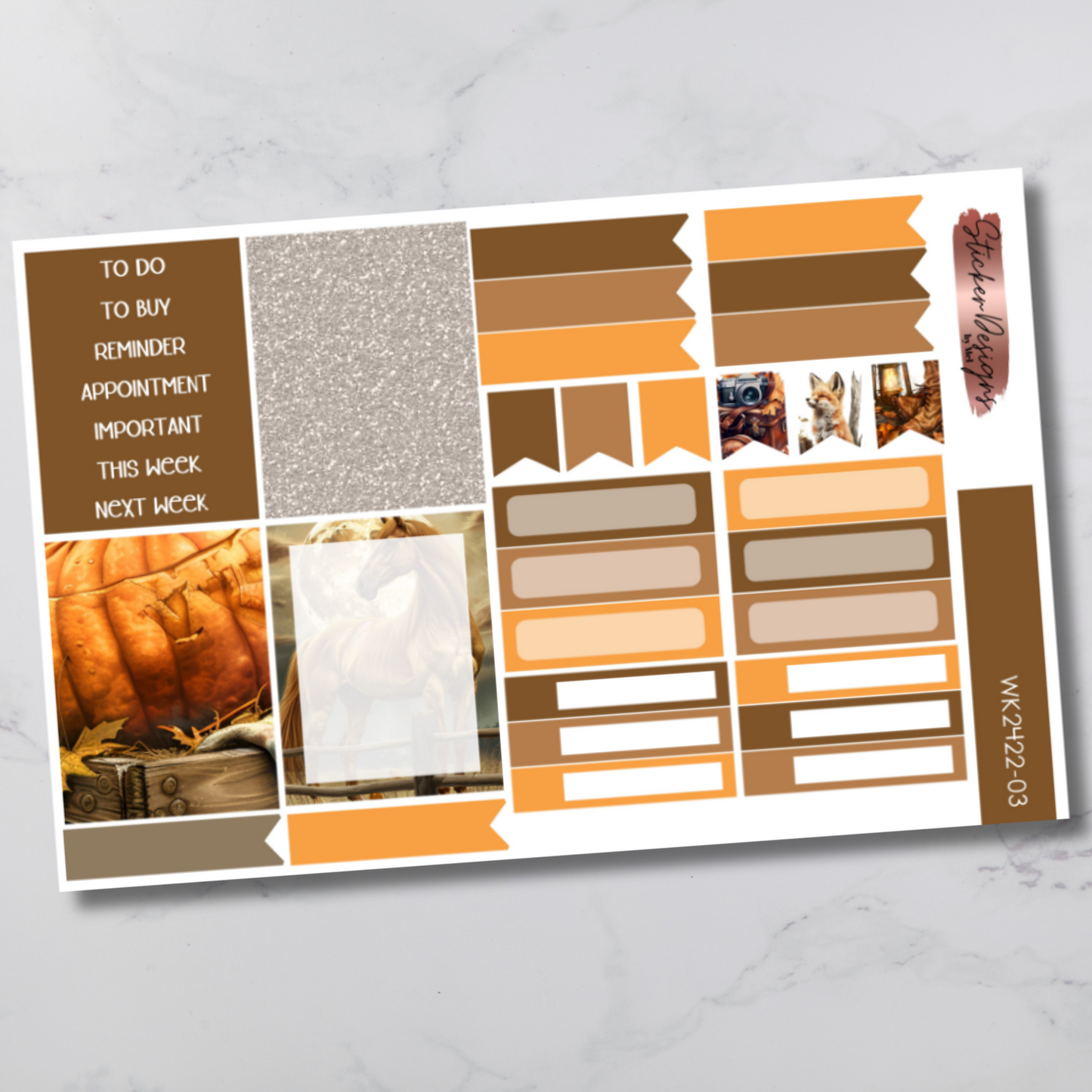 Weekly Kit 2422 - Woodland Fall - Vertical Layout