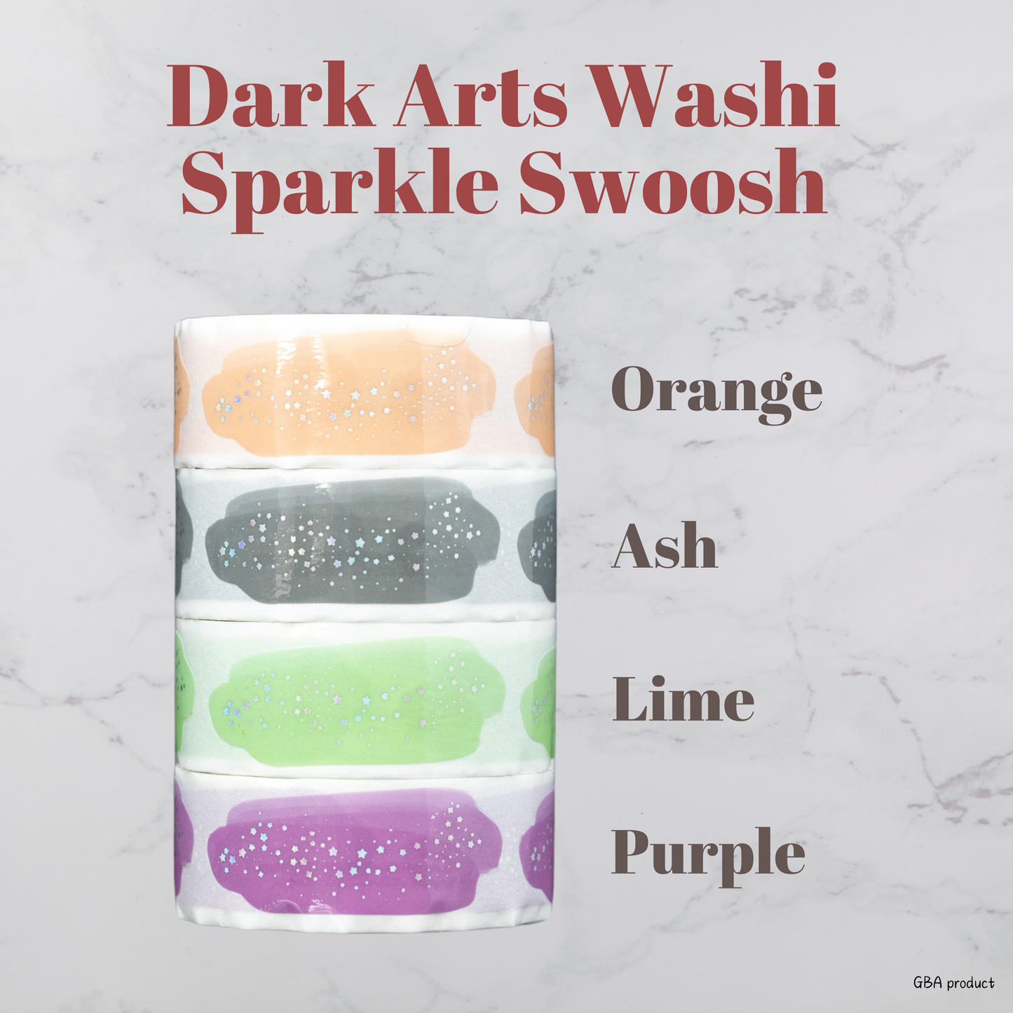 Dark Arts Sparkle Swoosh Washi Tape