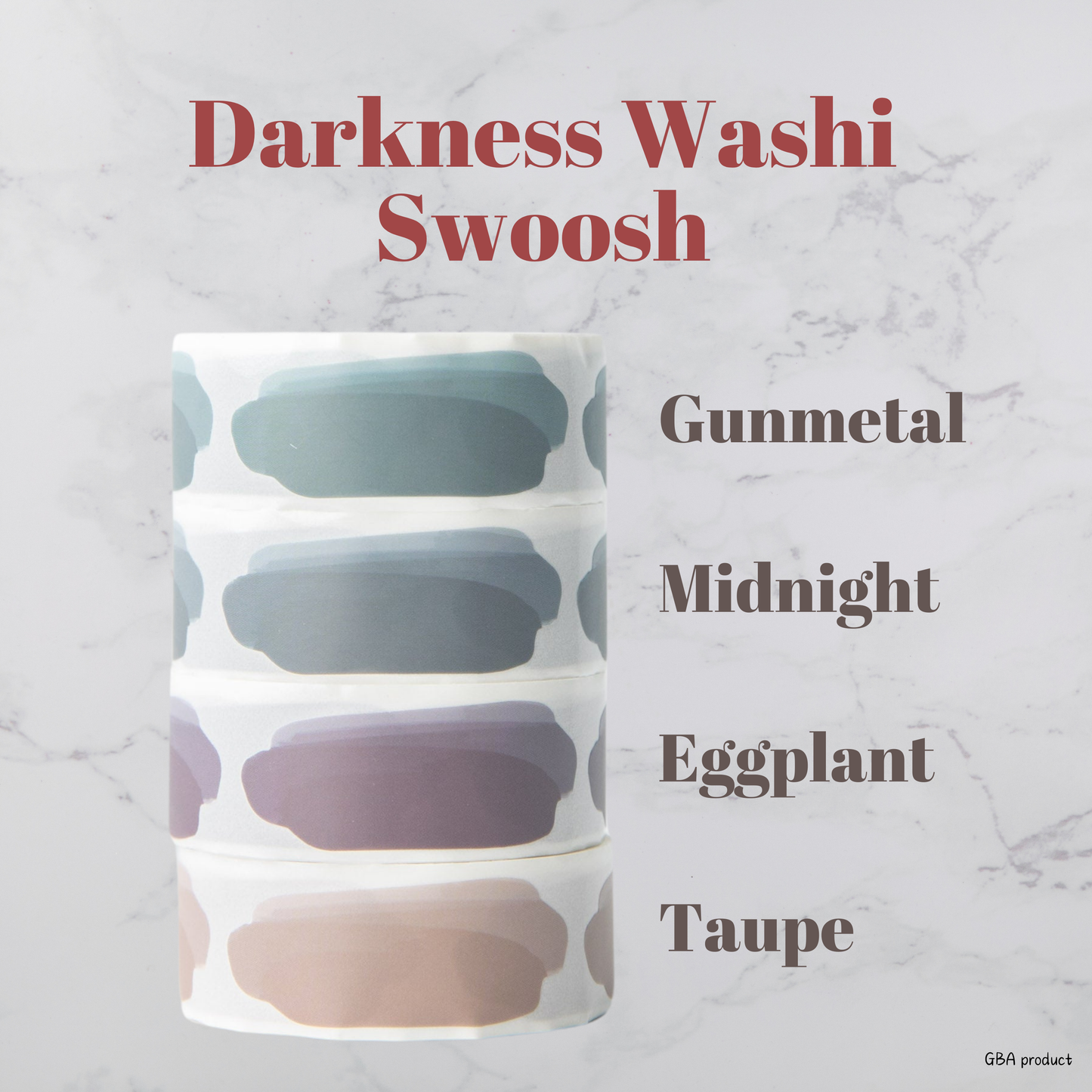 Darkness Swoosh Washi Tape