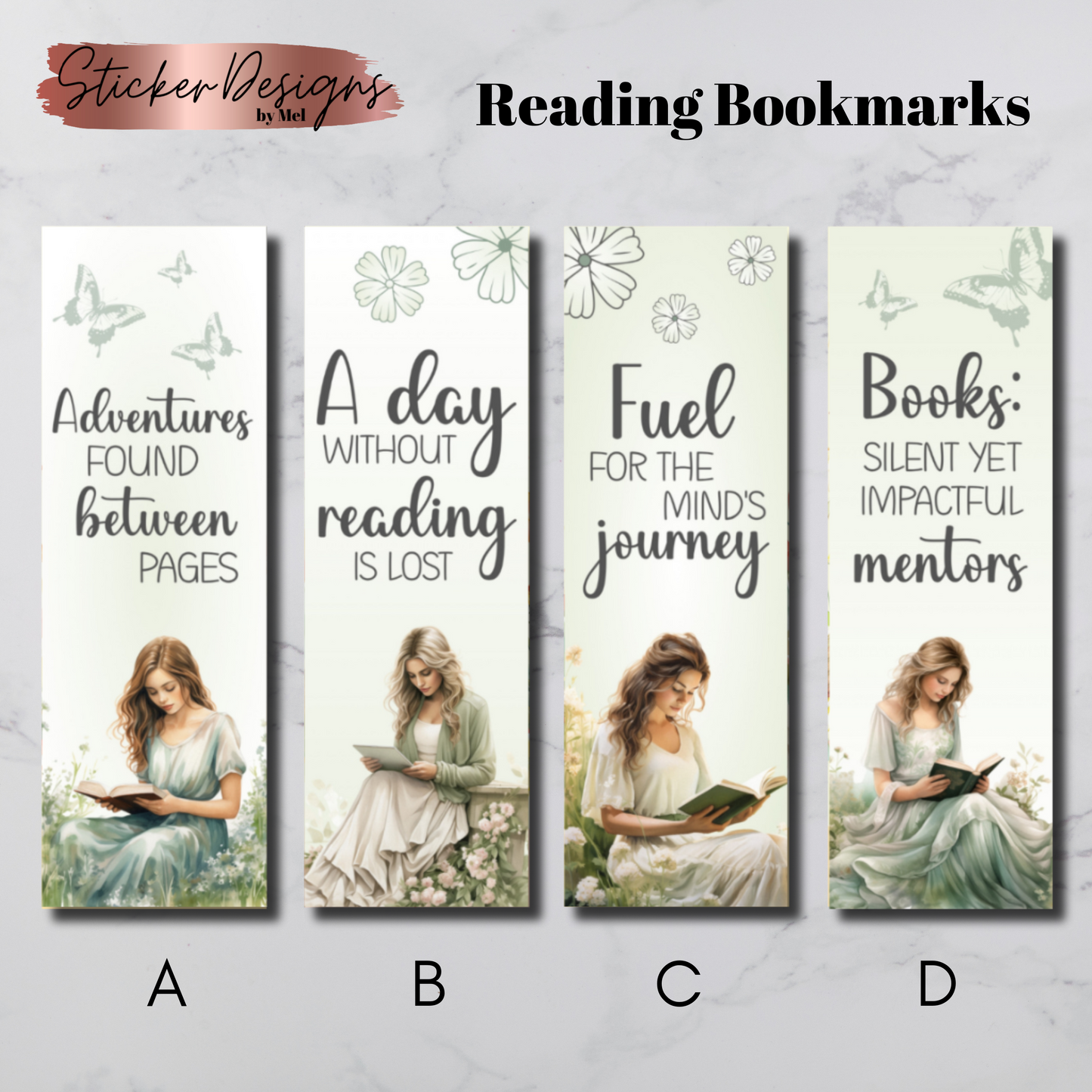 Girl Reading Bookmarks