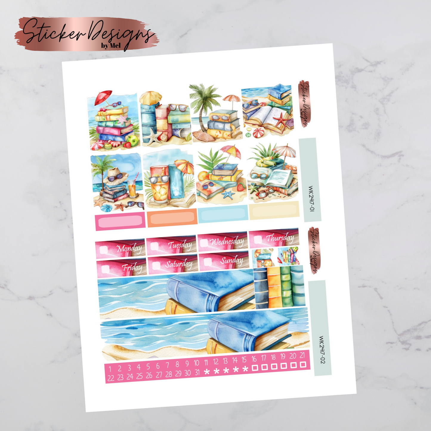 Printable Beach Reading Weekly Kit