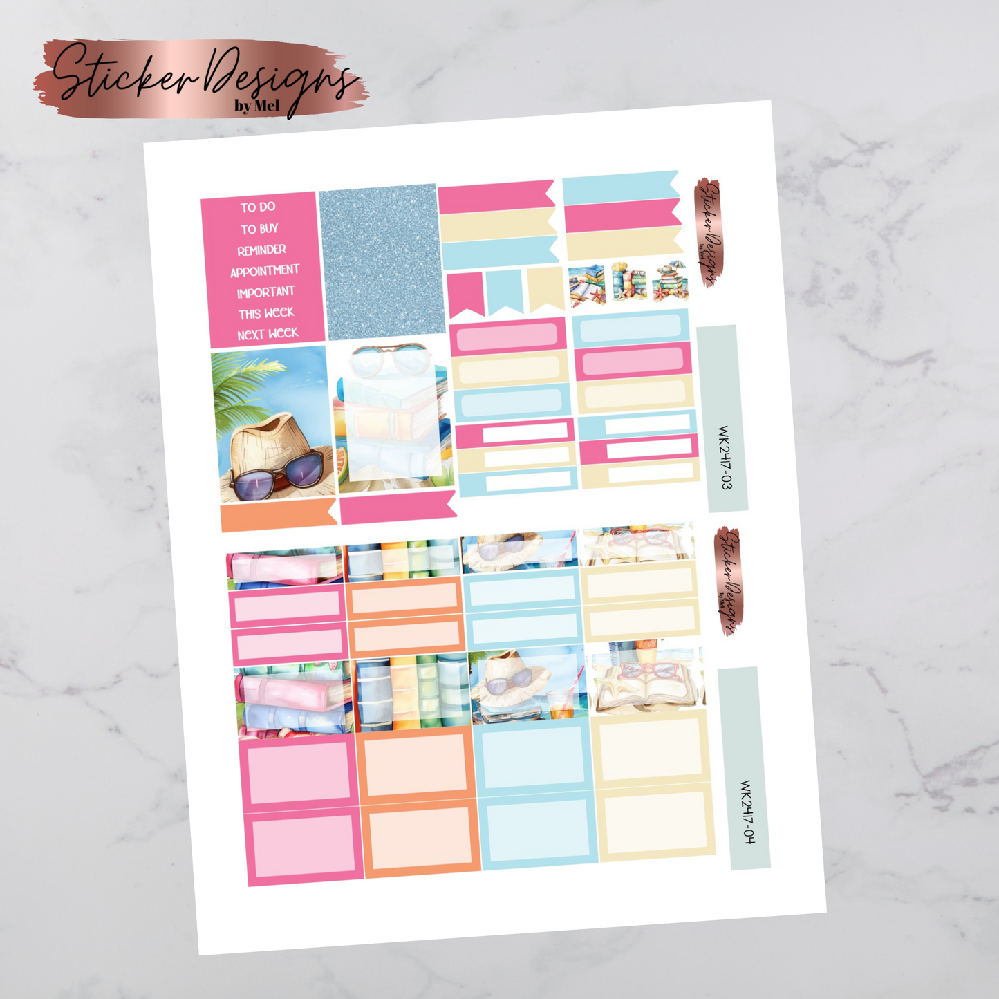 Printable Beach Reading Weekly Kit