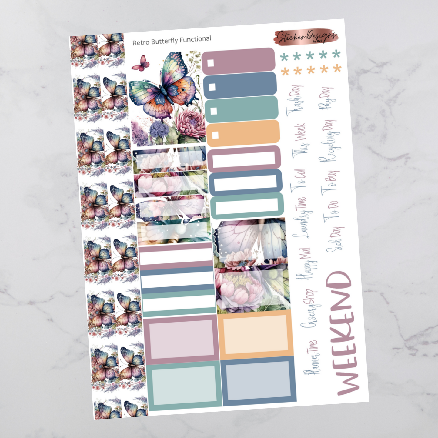 Retro Butterfly - Functional Sheet