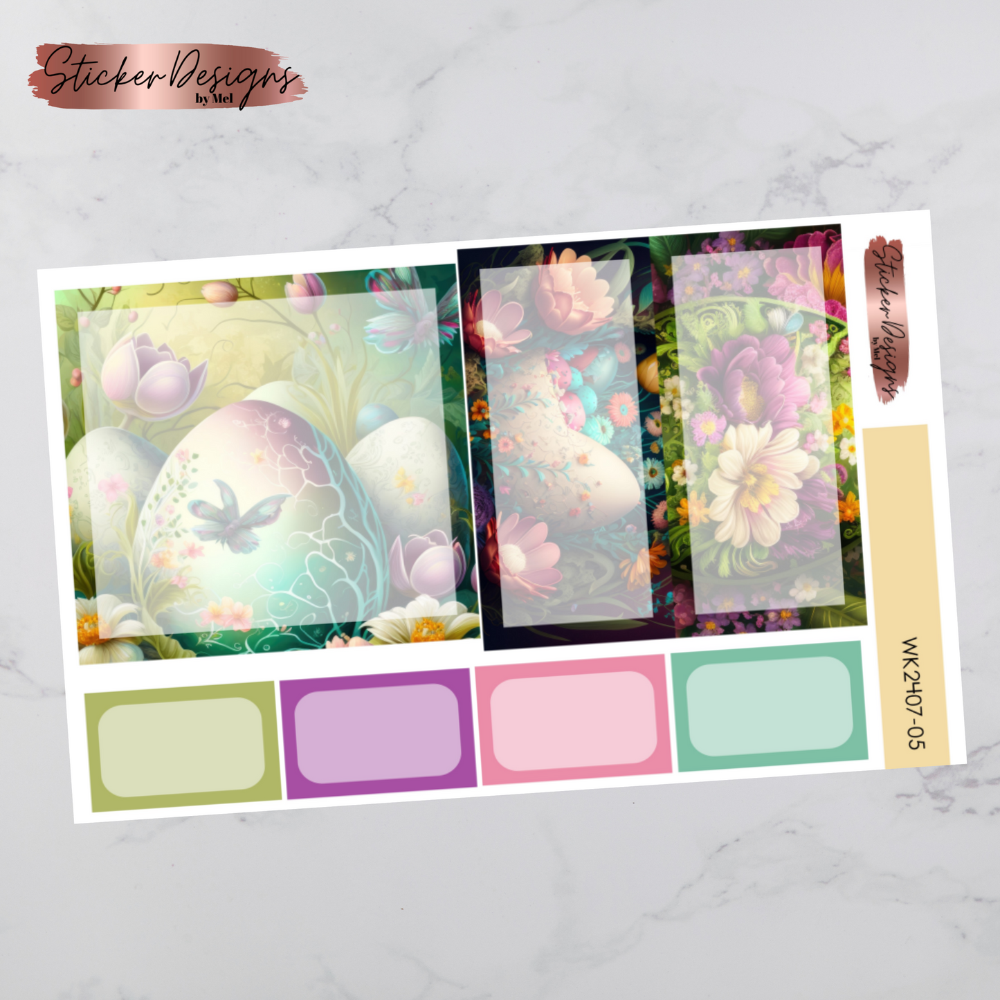 Weekly Kit 2407 - Easter Florals - Vertical Layout