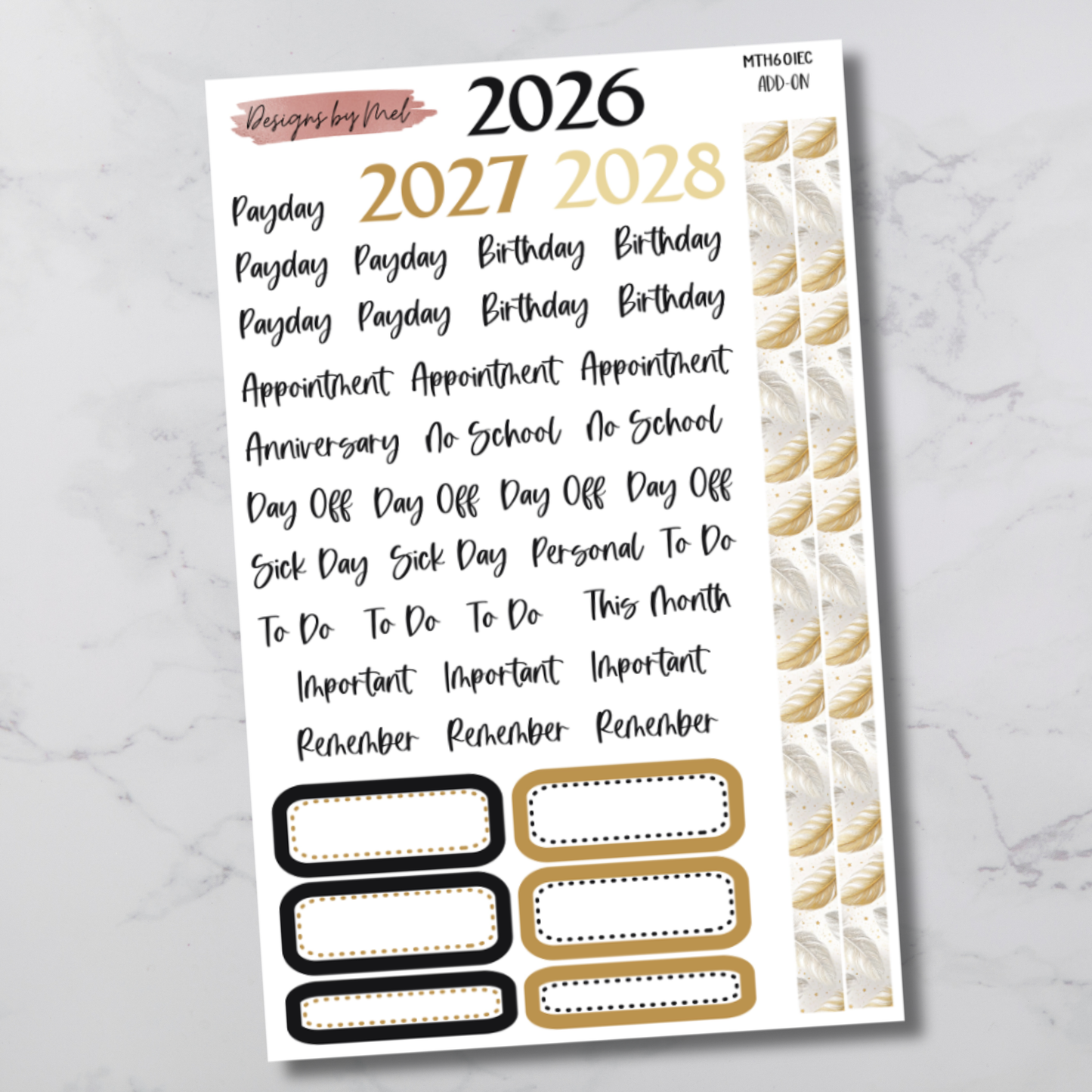 MTH 601 - Erin Condren 7x9 Monthly