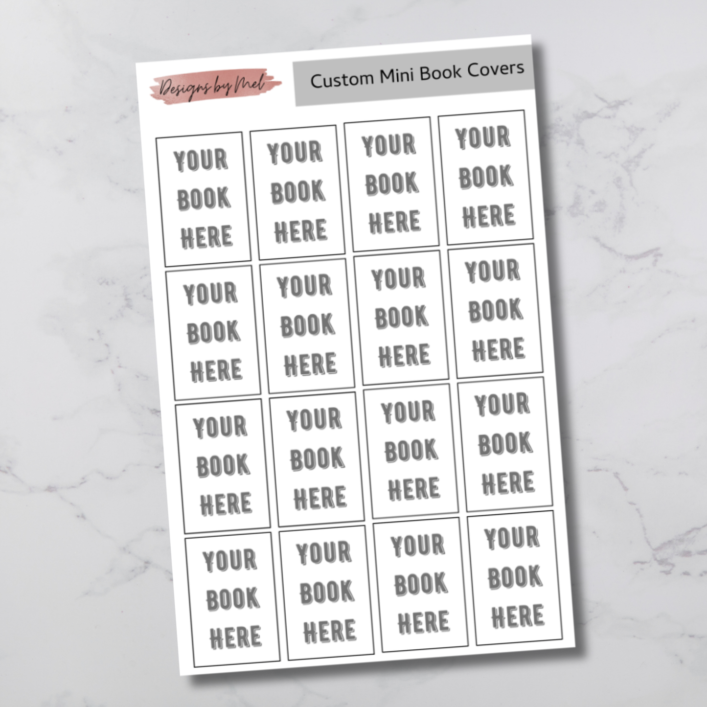 Custom Mini Book Cover Stickers