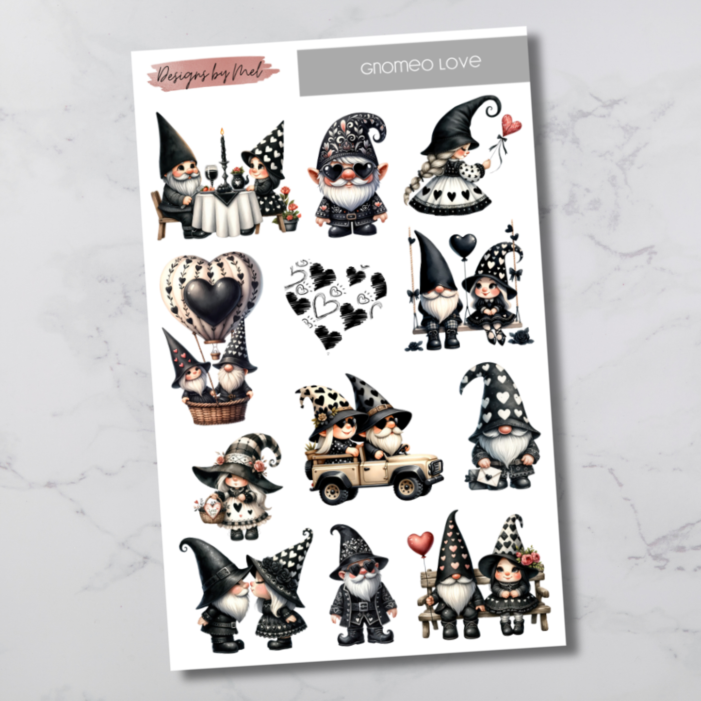 Gnomeo Love Deco Sticker Sheet
