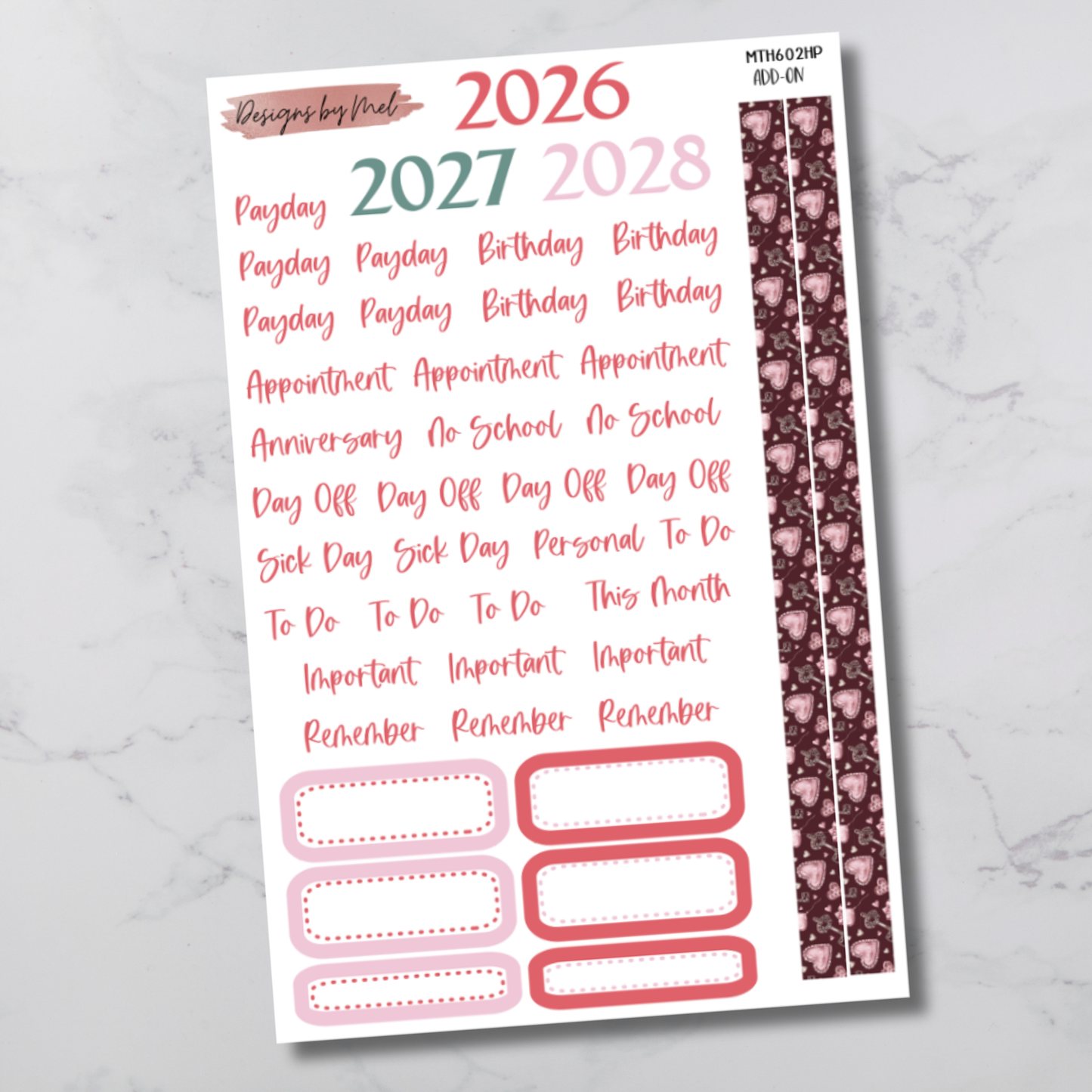 MTH 602 - Classic Happy Planner Monthly